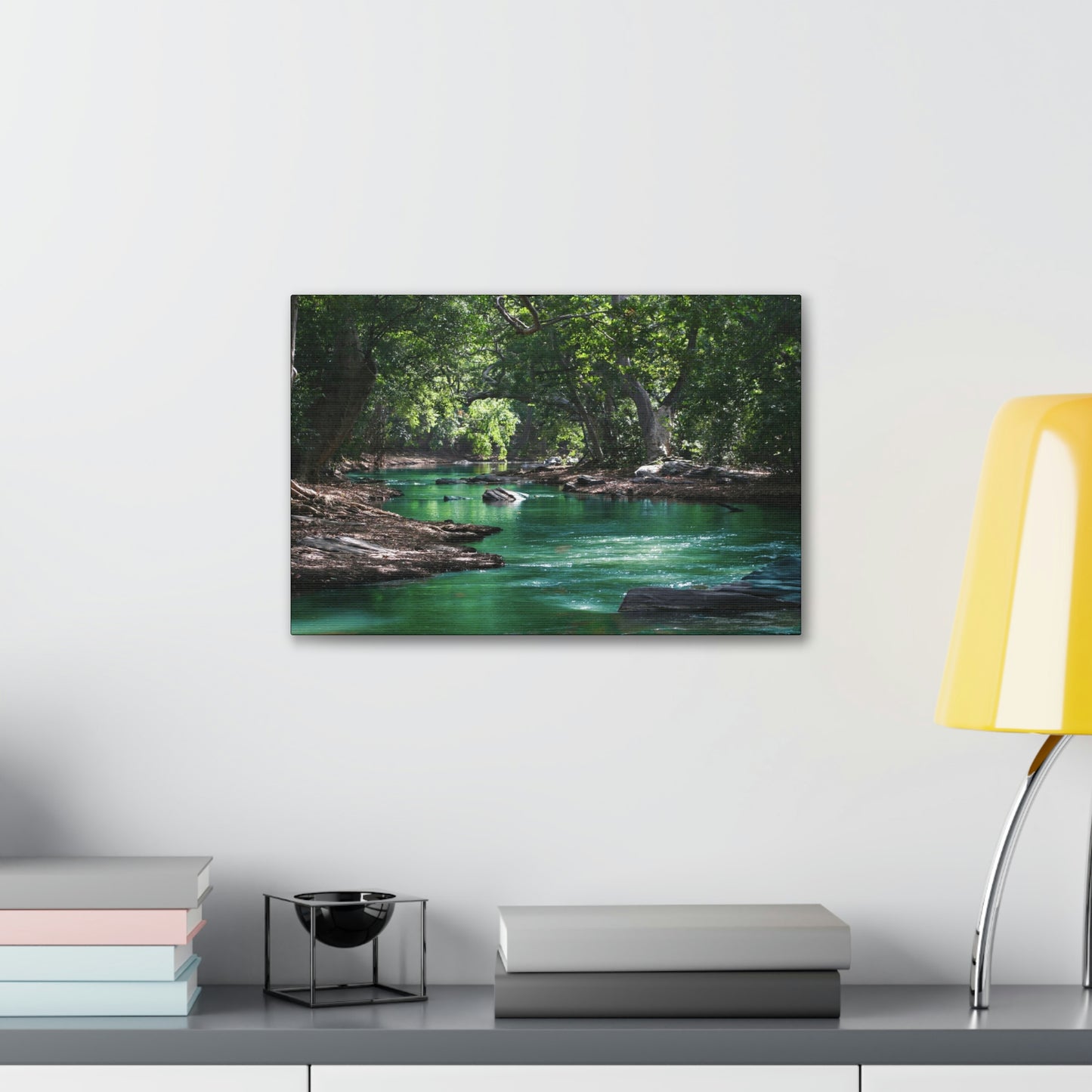 Scenic River - Forest - Canvas Gallery Wraps