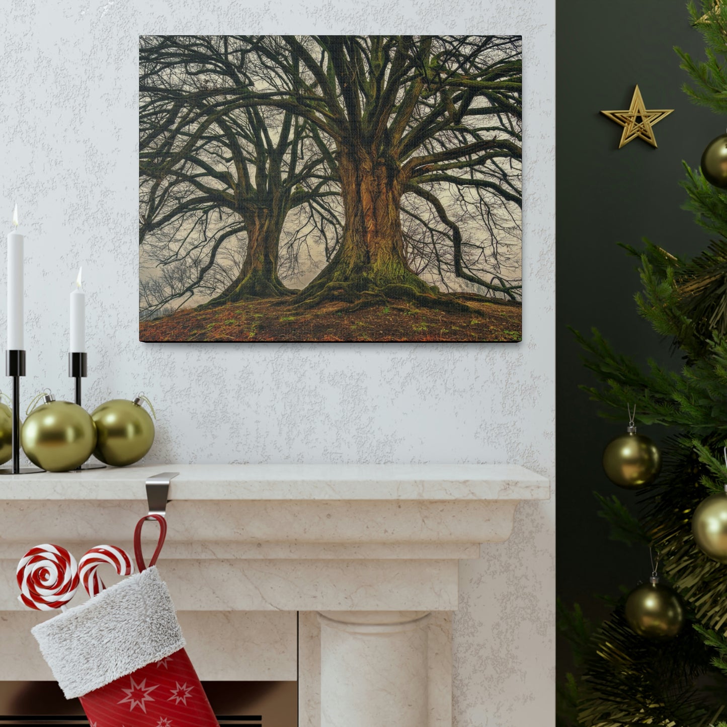 Dark Trees - Nature, Trees, Dark Canvas Gallery Wraps
