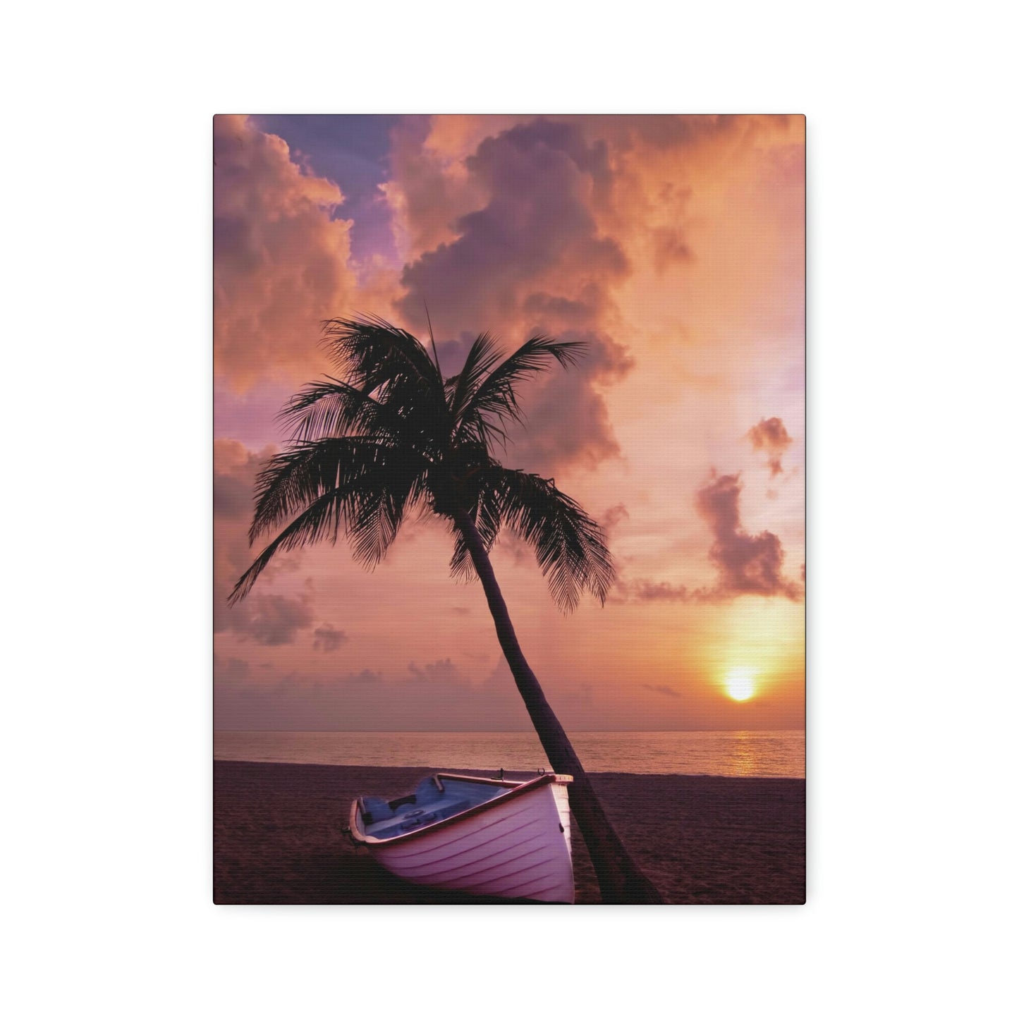 Beach Sunset Polyester Canvas