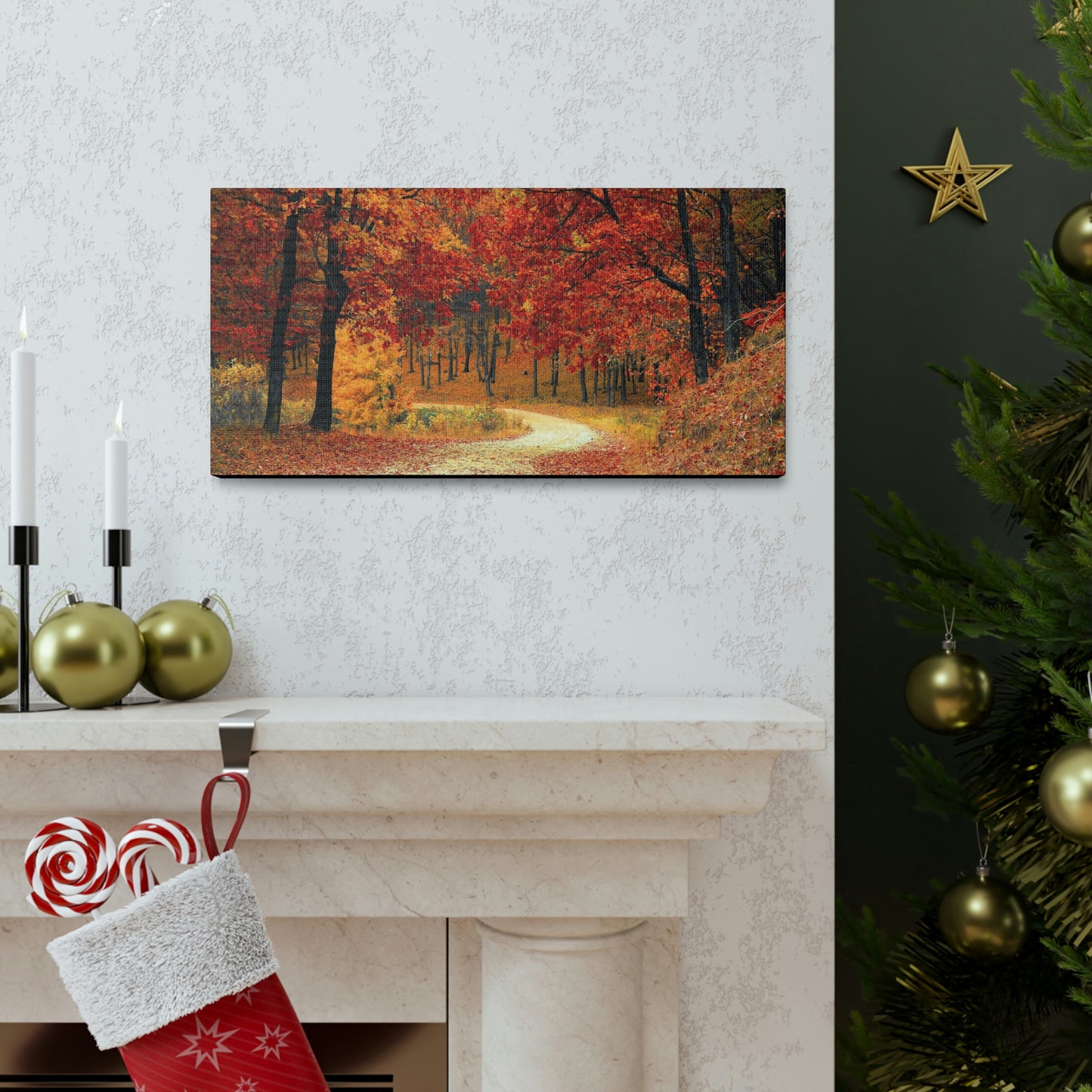 Fall Trail - Foliage forest - Canvas Gallery Wraps