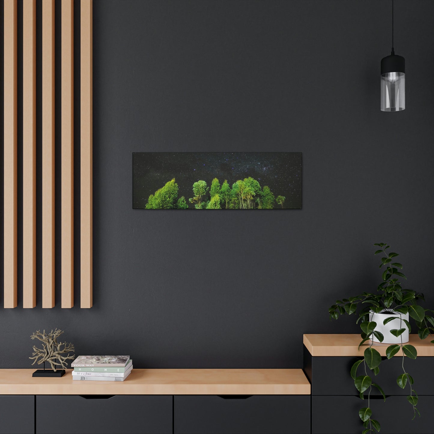 Starry Forest - Star, Forest, Nature - Canvas Gallery Wraps