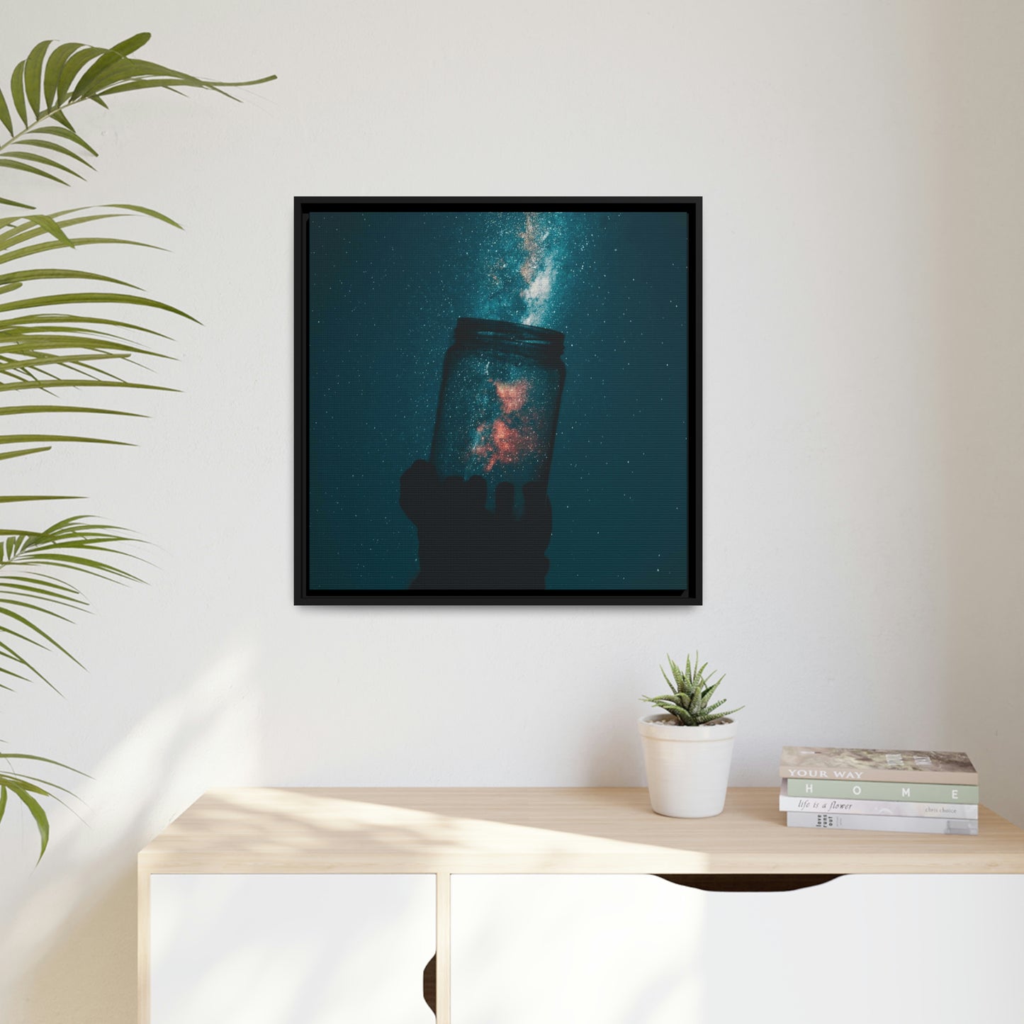 Star Catcher - Matte Canvas, Black Frame