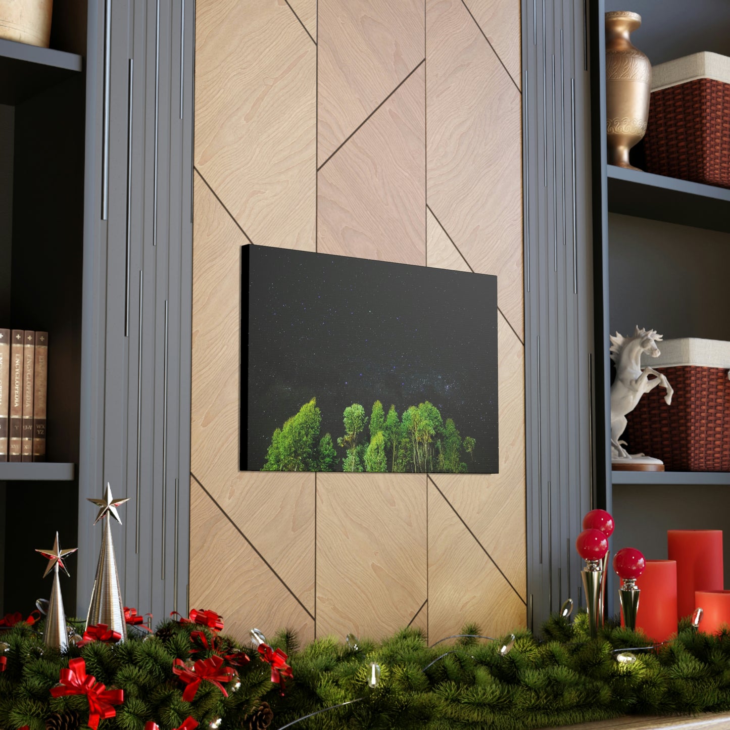 Starry Forest - Star, Forest, Nature - Canvas Gallery Wraps