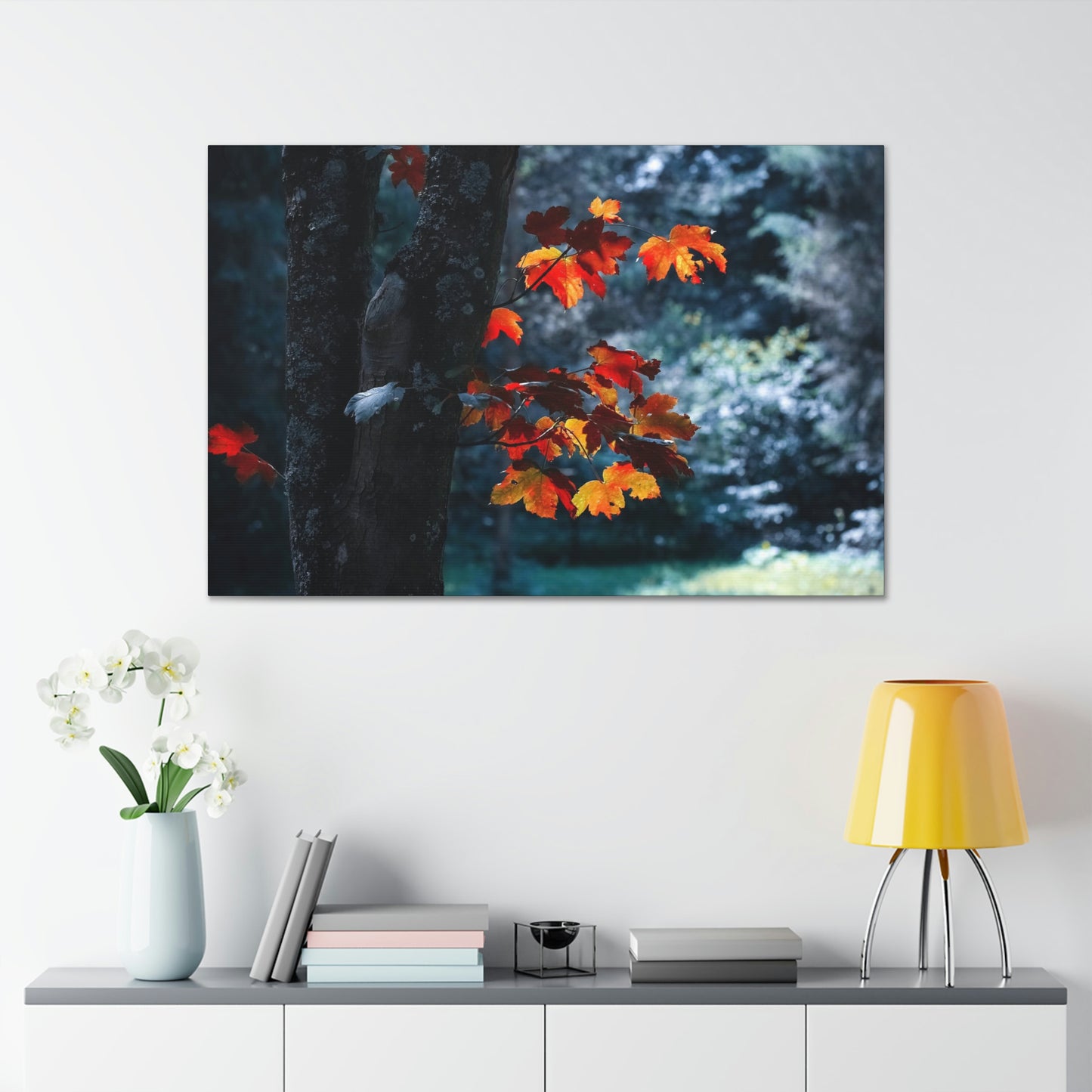 The last Leaves, Fall, Foliage, Nature, Forest - Canvas Gallery Wraps