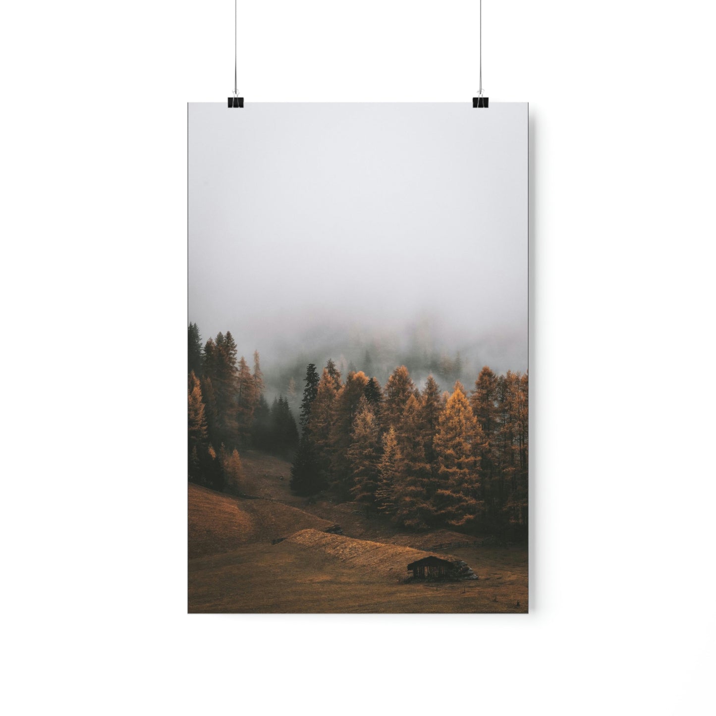 Smokey Mountains, Forest, Fog - Premium Matte Vertical Posters