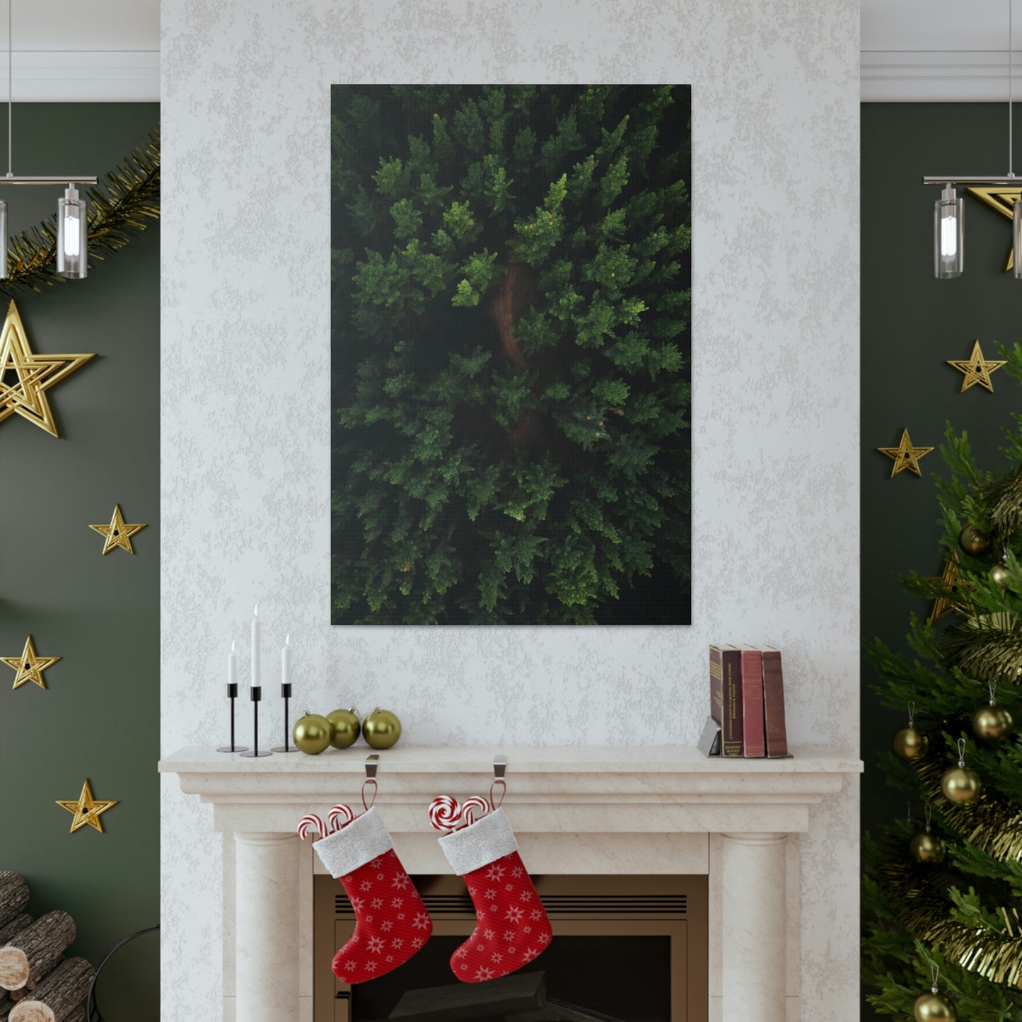 Forest eagle-view - Canvas Gallery Wraps