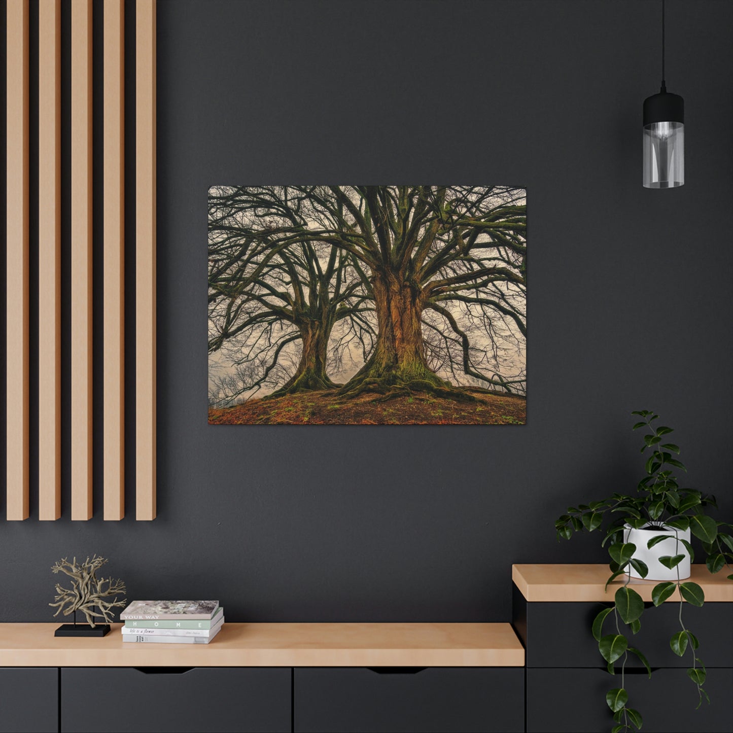 Dark Trees - Nature, Trees, Dark Canvas Gallery Wraps