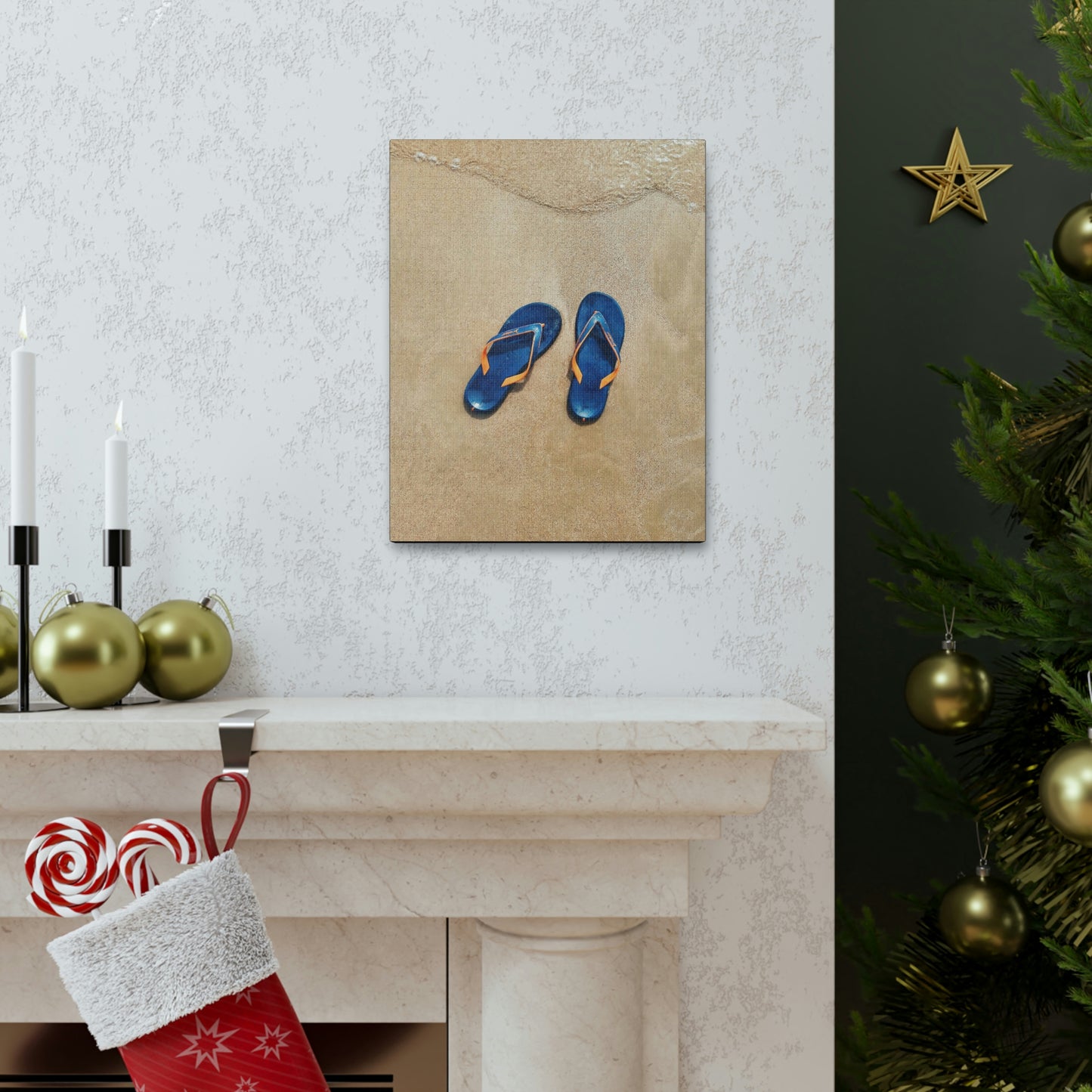 Beachin flip flops - Canvas Gallery Wraps