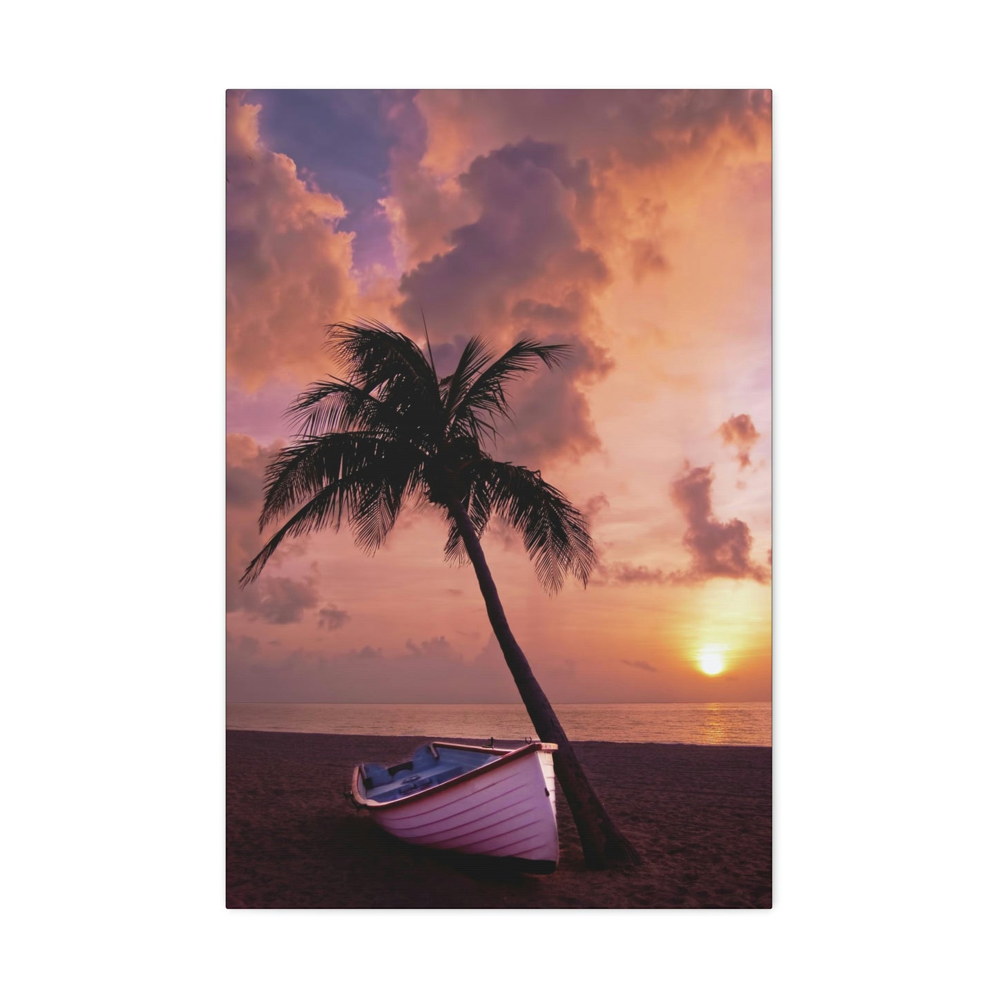 Beach Sunset Polyester Canvas