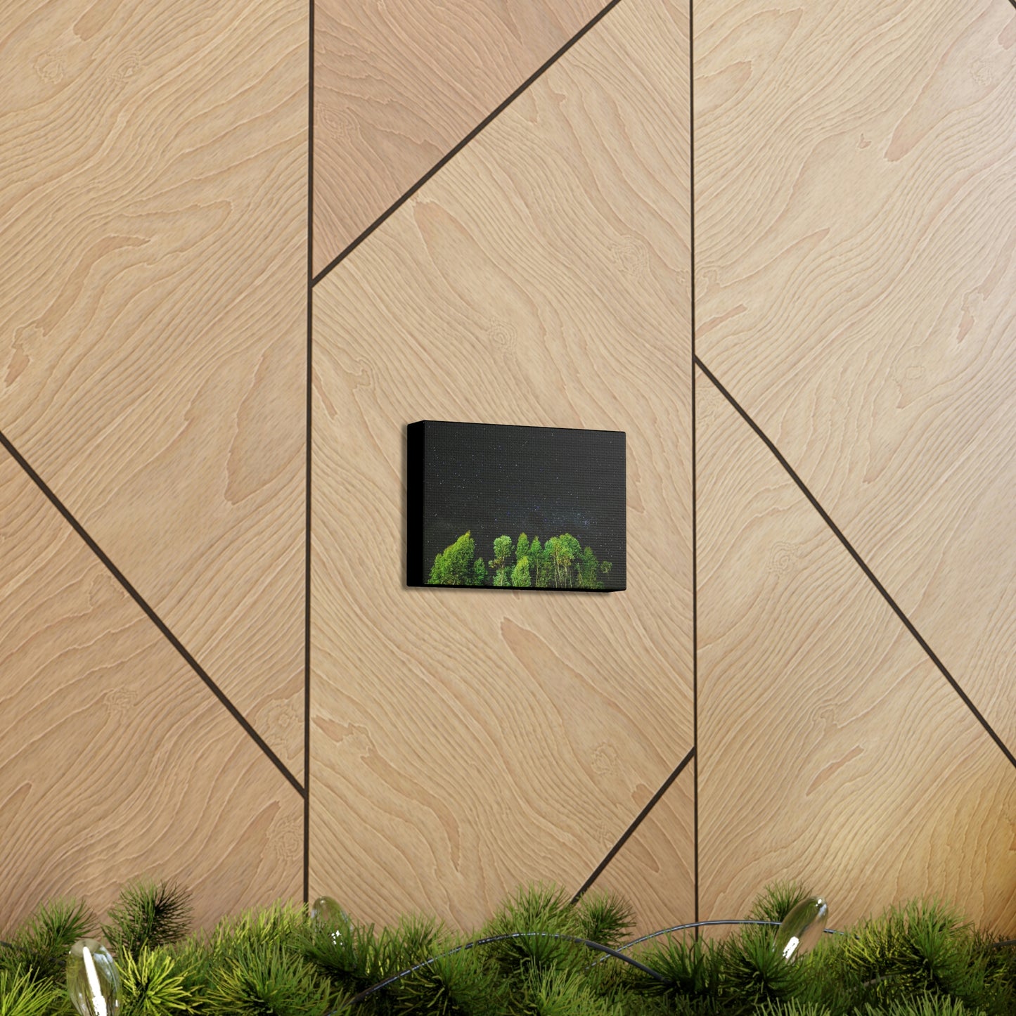 Starry Forest - Star, Forest, Nature - Canvas Gallery Wraps