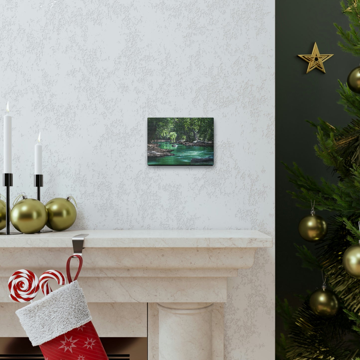 Scenic River - Forest - Canvas Gallery Wraps