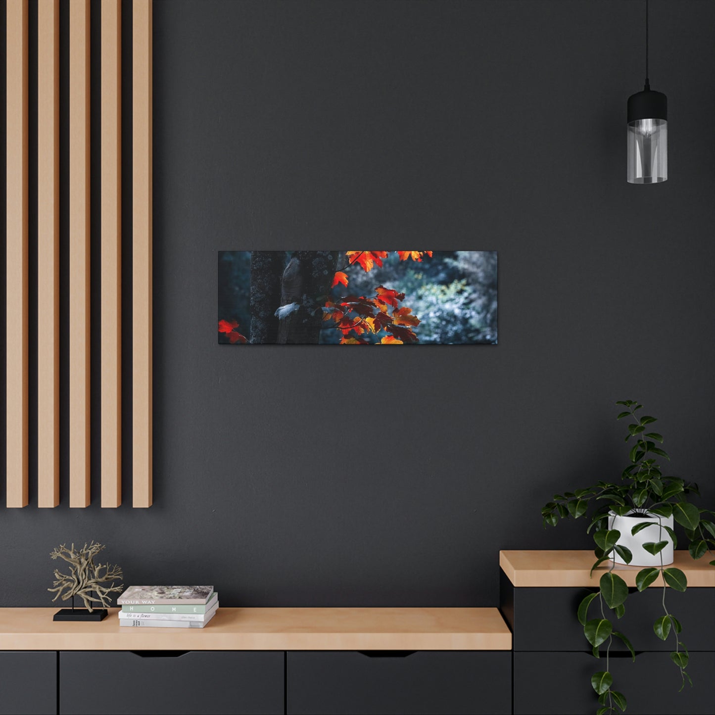 The last Leaves, Fall, Foliage, Nature, Forest - Canvas Gallery Wraps