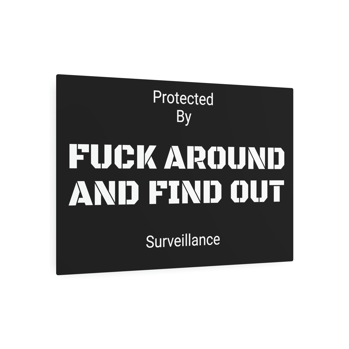 F*** Around and Find out Security Sign - Metal Sign