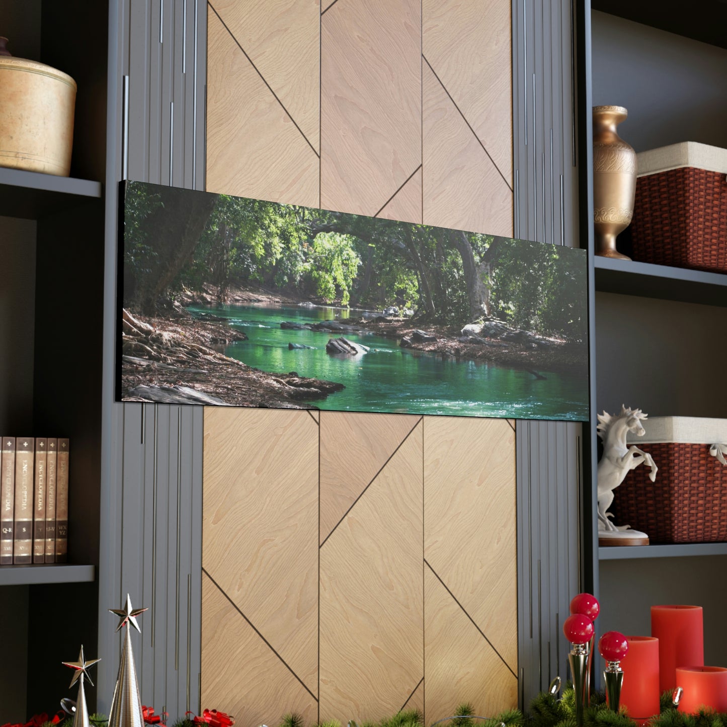 Scenic River - Forest - Canvas Gallery Wraps