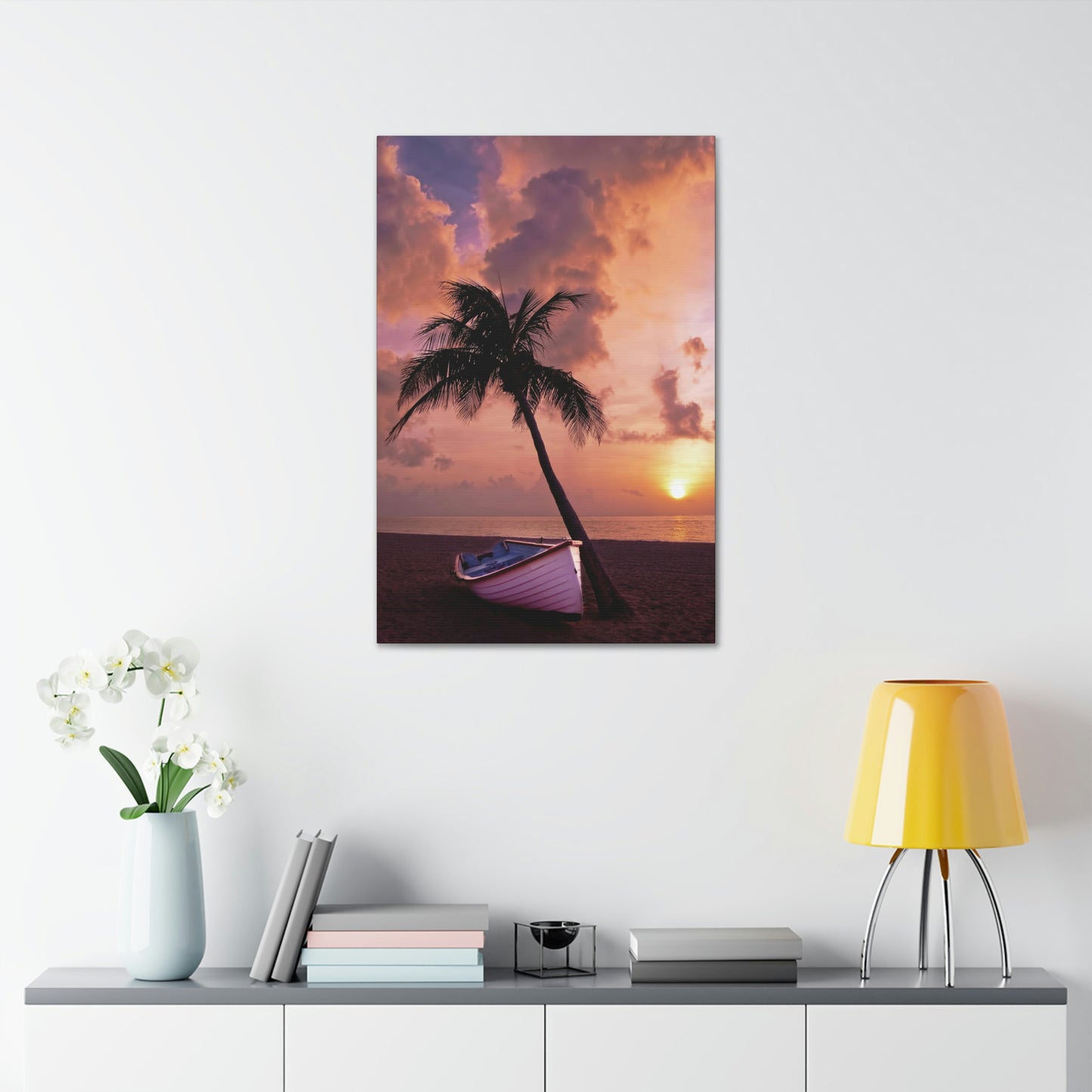 Beach Sunset Polyester Canvas
