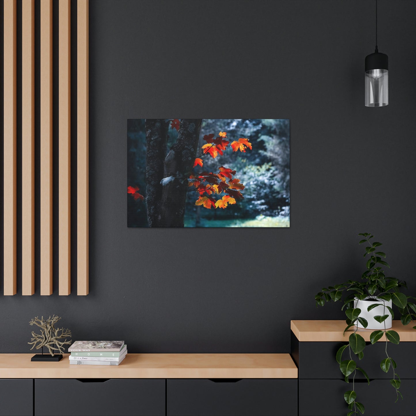 The last Leaves, Fall, Foliage, Nature, Forest - Canvas Gallery Wraps