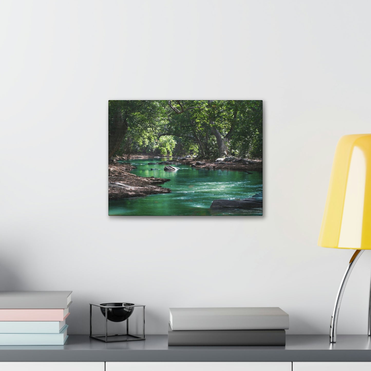 Scenic River - Forest - Canvas Gallery Wraps