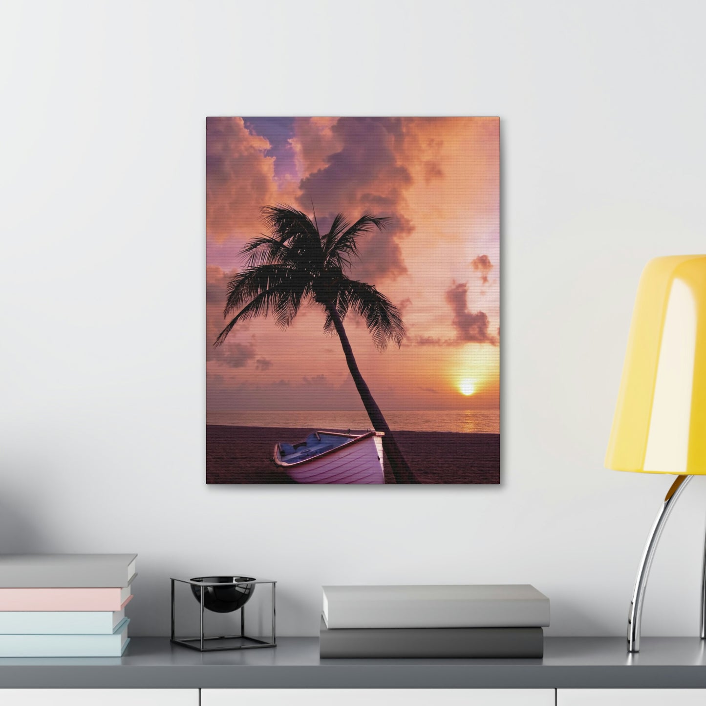 Beach Sunset Polyester Canvas