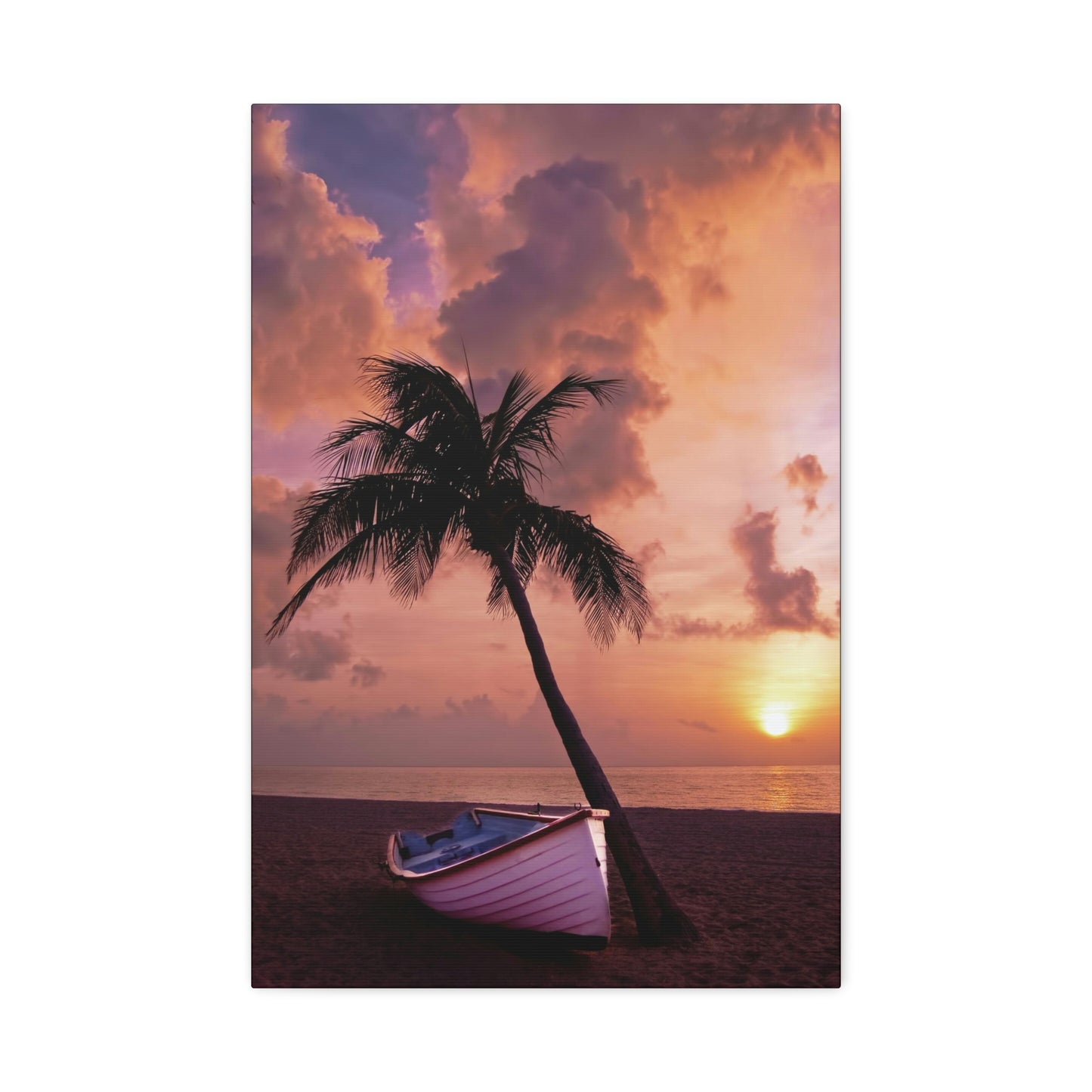 Beach Sunset Polyester Canvas