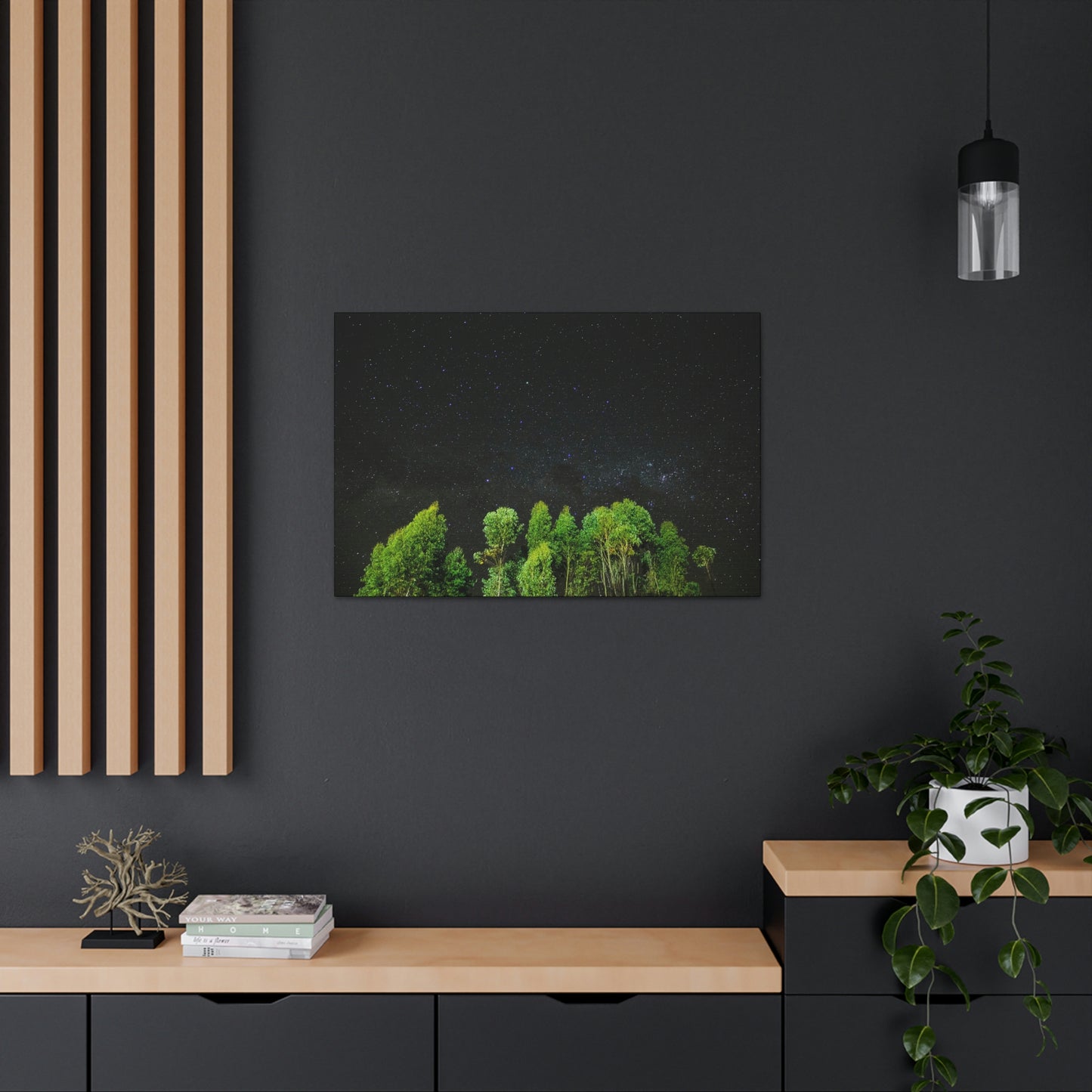 Starry Forest - Star, Forest, Nature - Canvas Gallery Wraps