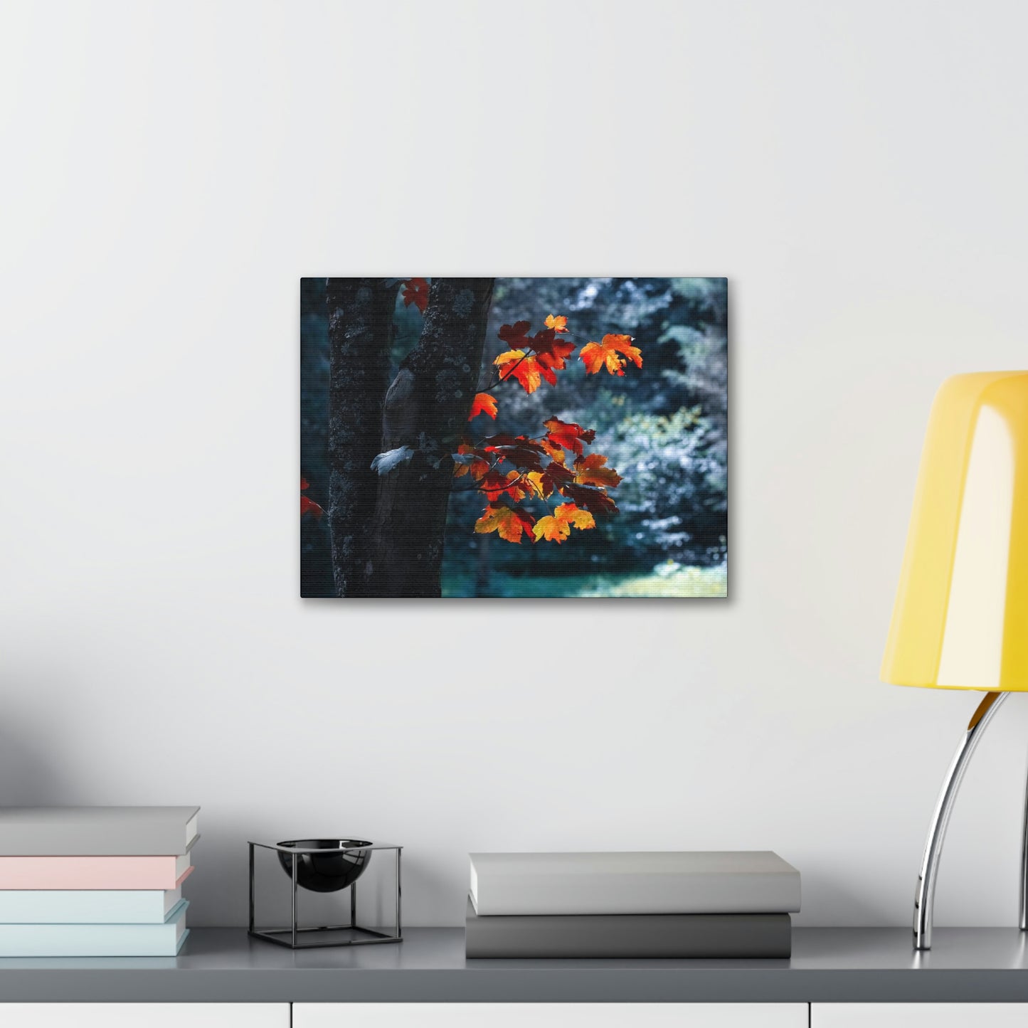 The last Leaves, Fall, Foliage, Nature, Forest - Canvas Gallery Wraps