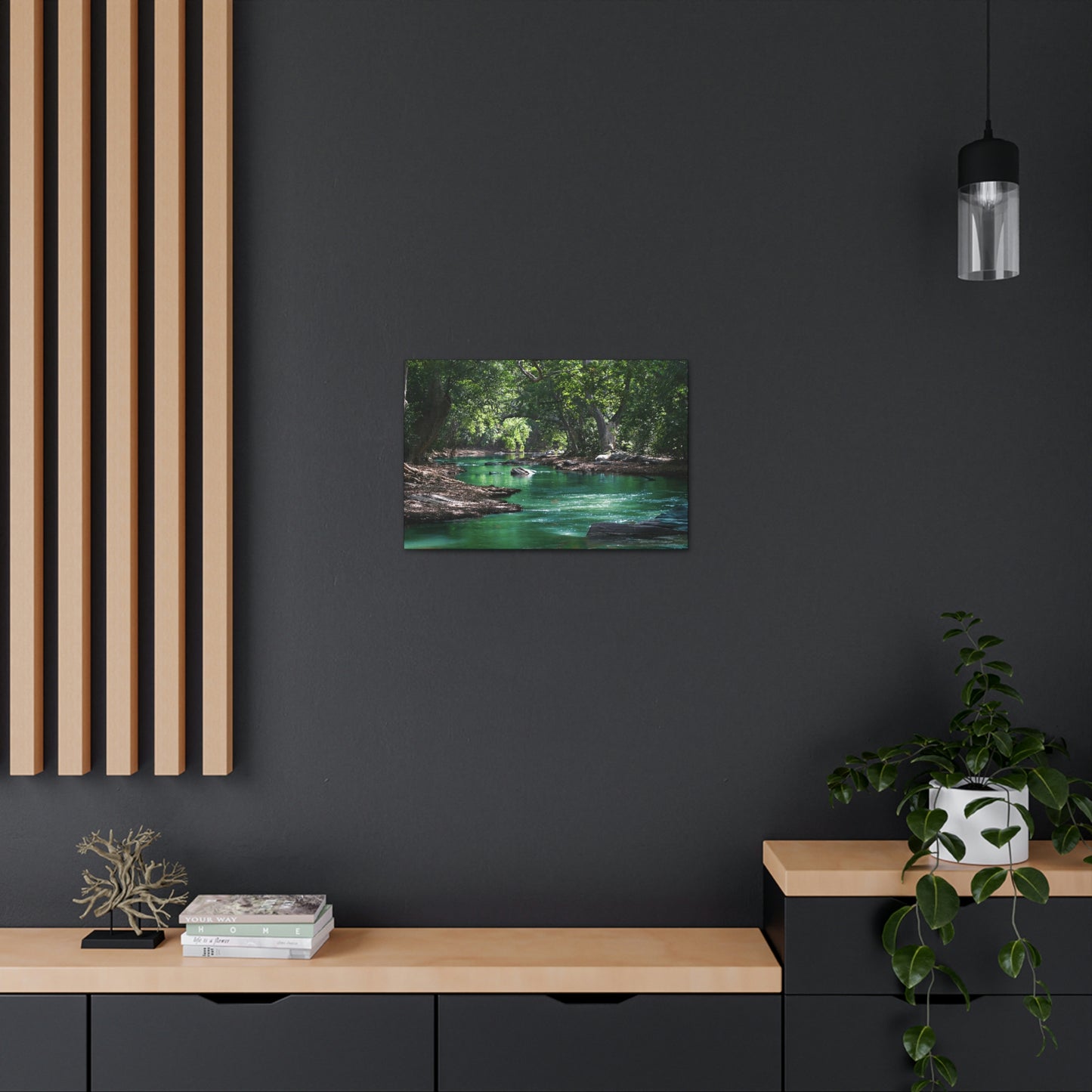 Scenic River - Forest - Canvas Gallery Wraps