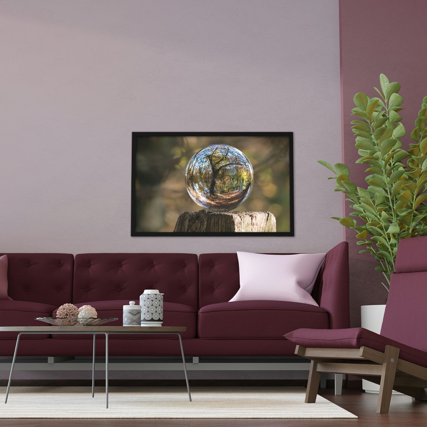 Forest Globe - Framed Poster, Horizontal