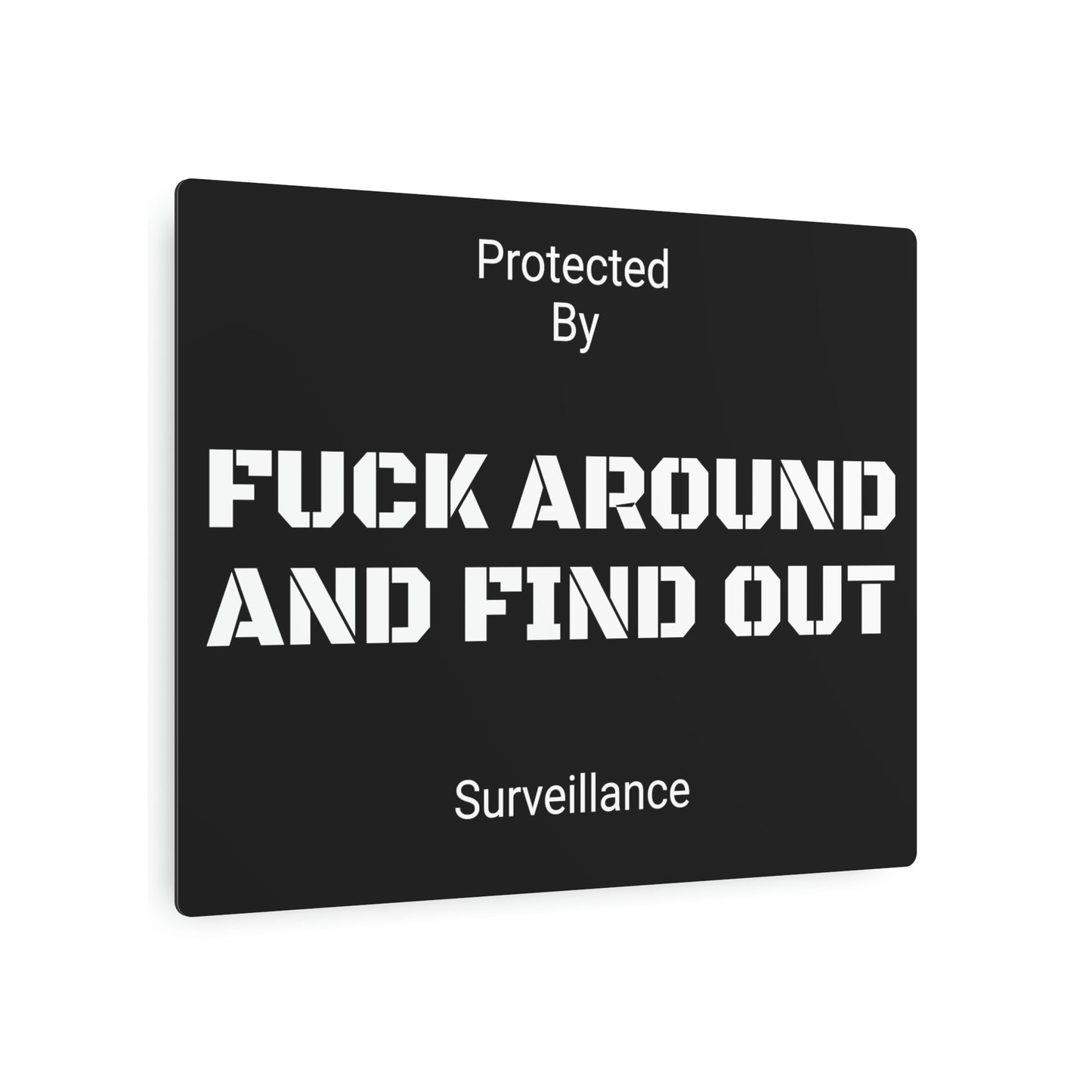 F*** Around and Find out Security Sign - Metal Sign