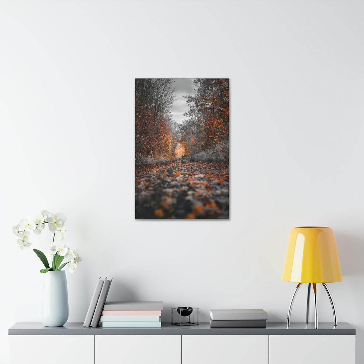 Fall road - Foliage, Nature, Forest, Leaves - Canvas Gallery Wraps
