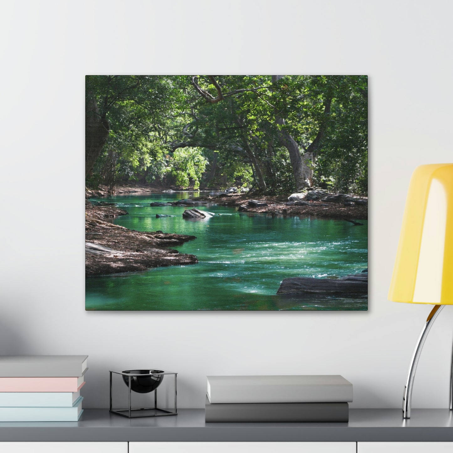 Scenic River - Forest - Canvas Gallery Wraps