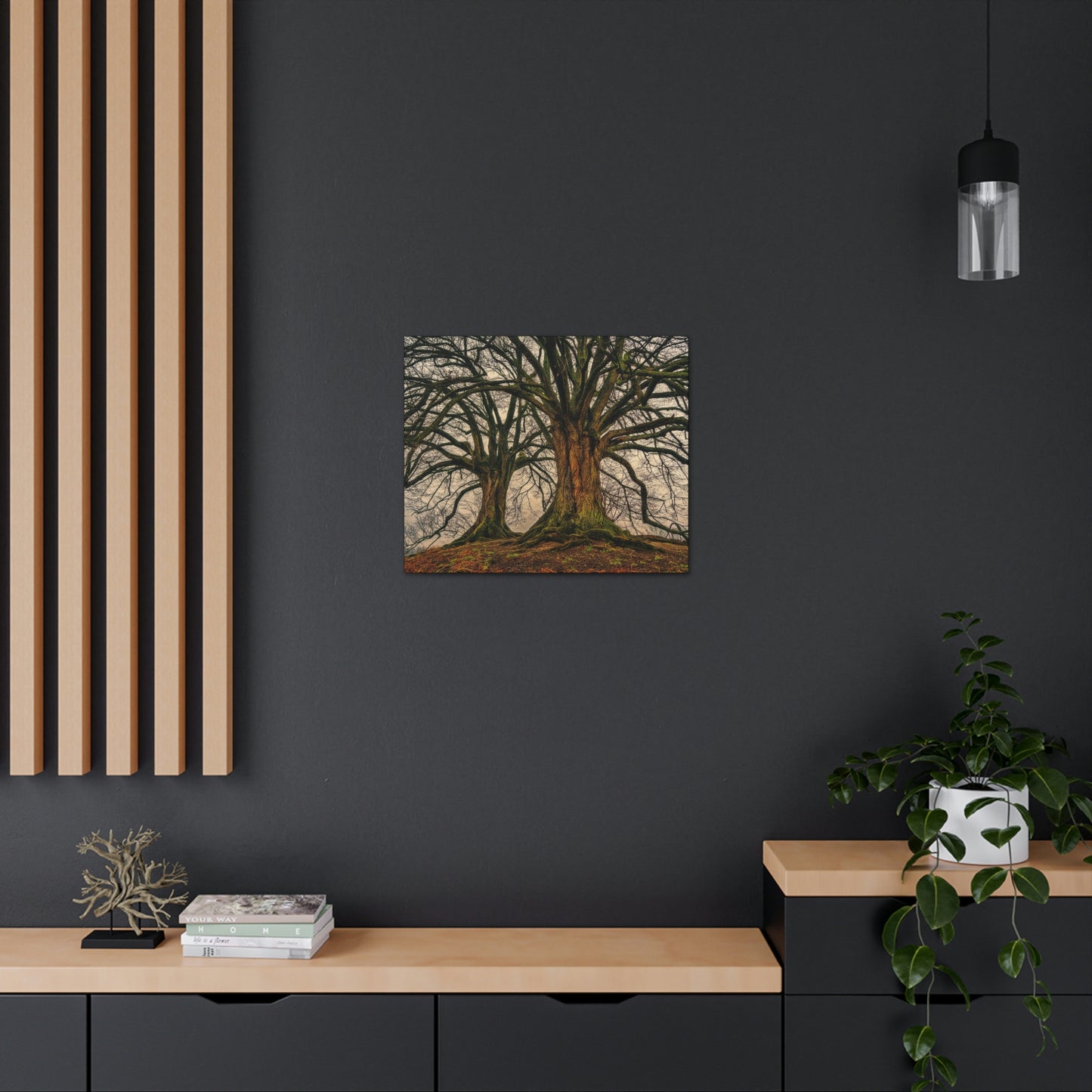 Dark Trees - Nature, Trees, Dark Canvas Gallery Wraps