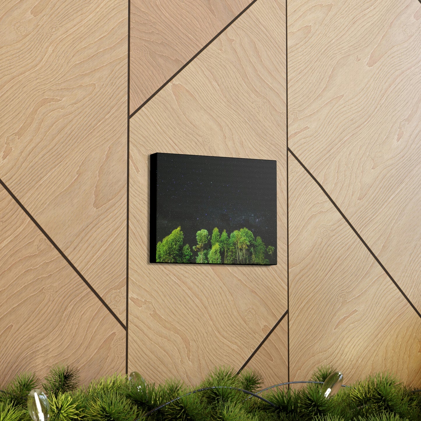 Starry Forest - Star, Forest, Nature - Canvas Gallery Wraps