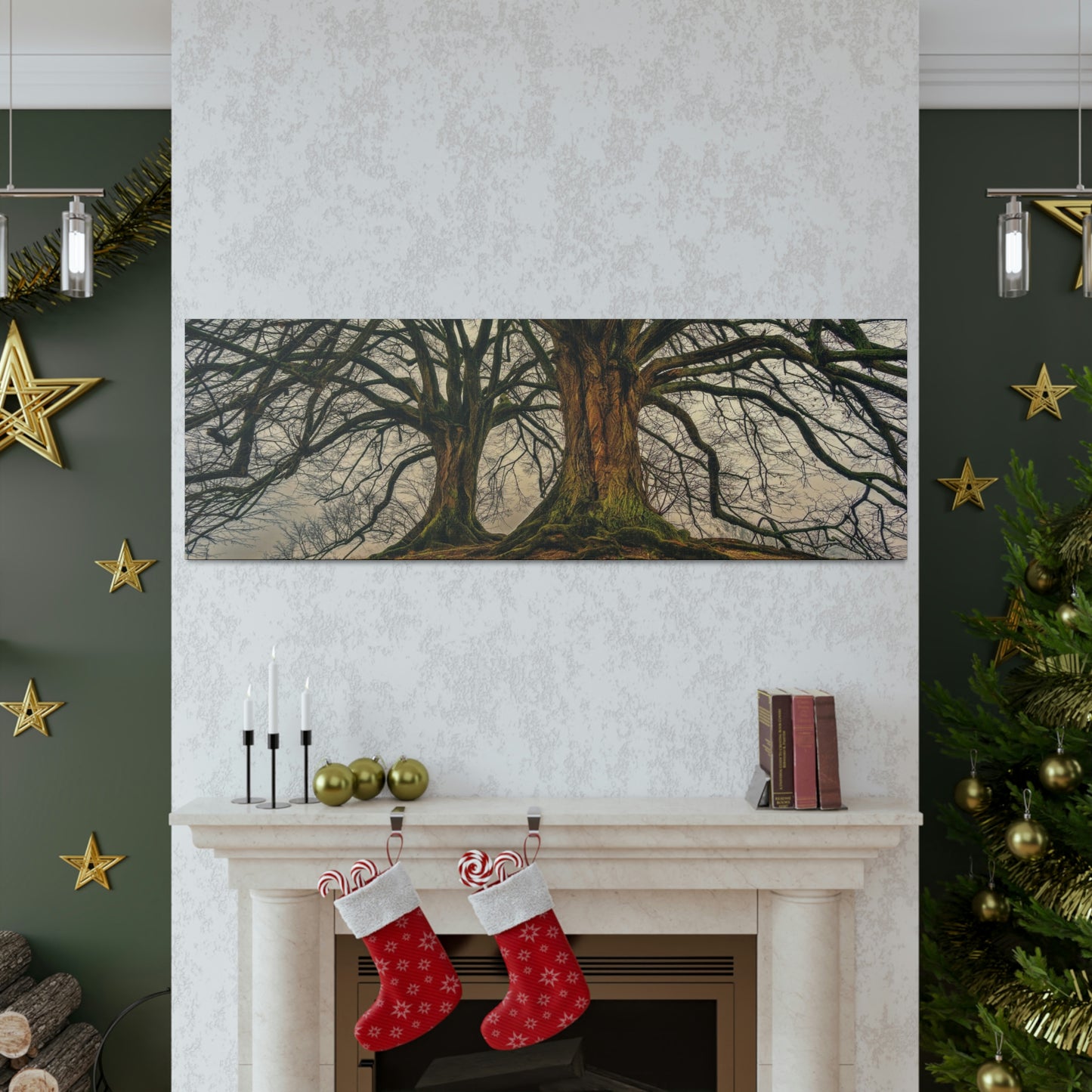 Dark Trees - Nature, Trees, Dark Canvas Gallery Wraps