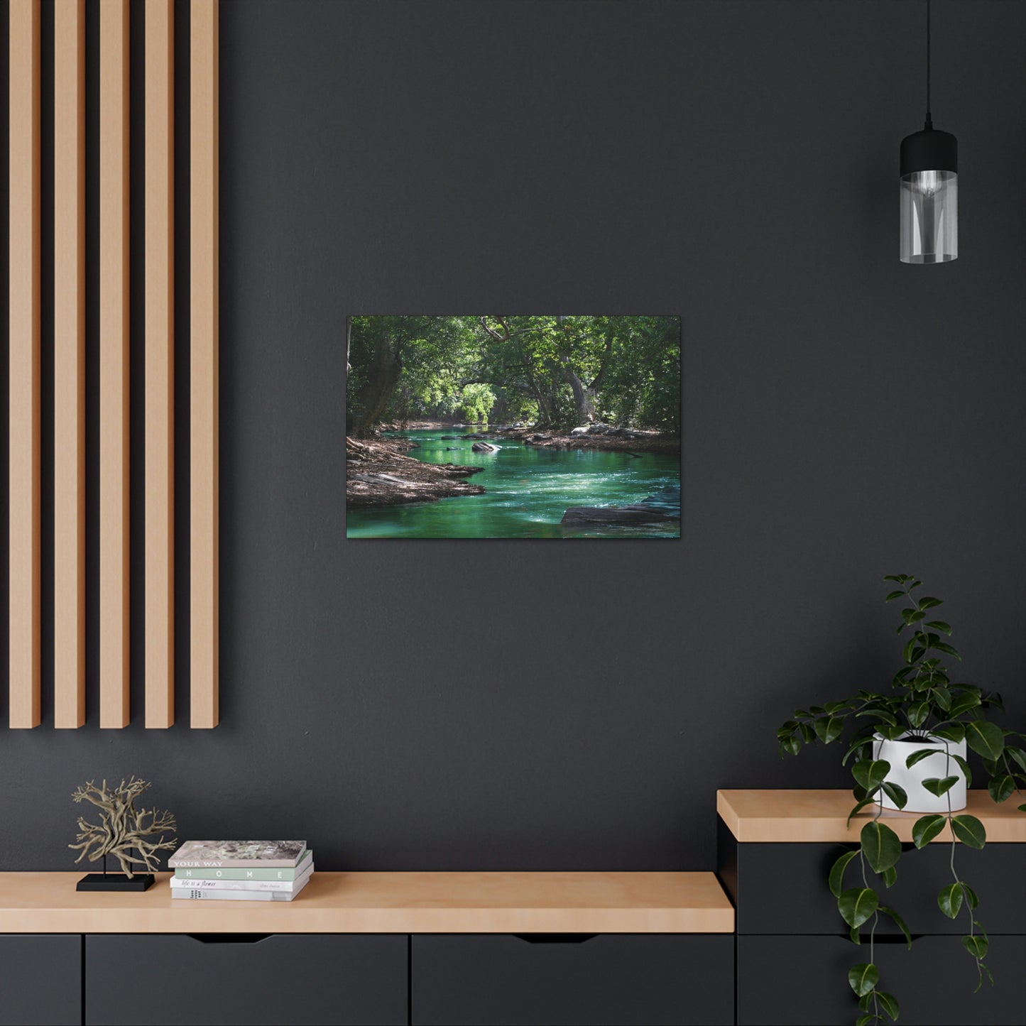 Scenic River - Forest - Canvas Gallery Wraps