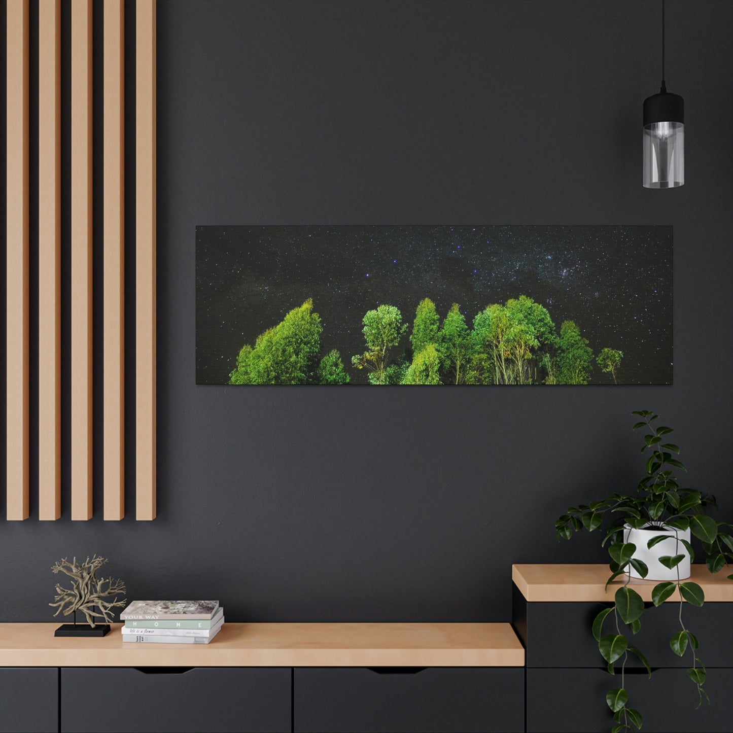 Starry Forest - Star, Forest, Nature - Canvas Gallery Wraps