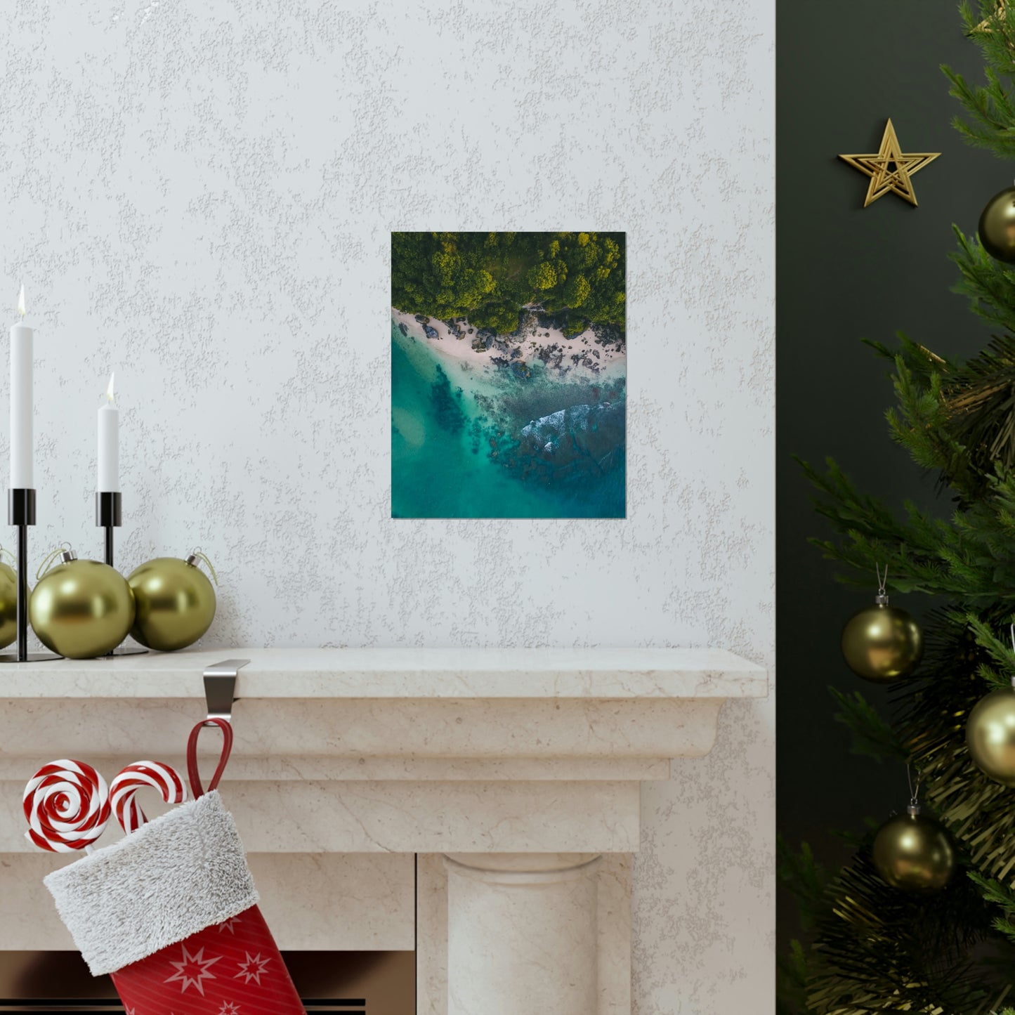 Scenic Beach Waves Premium Matte Poster