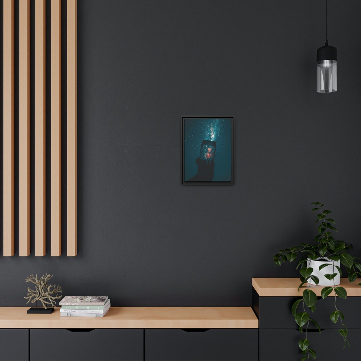 Star Catcher - Matte Canvas, Black Frame
