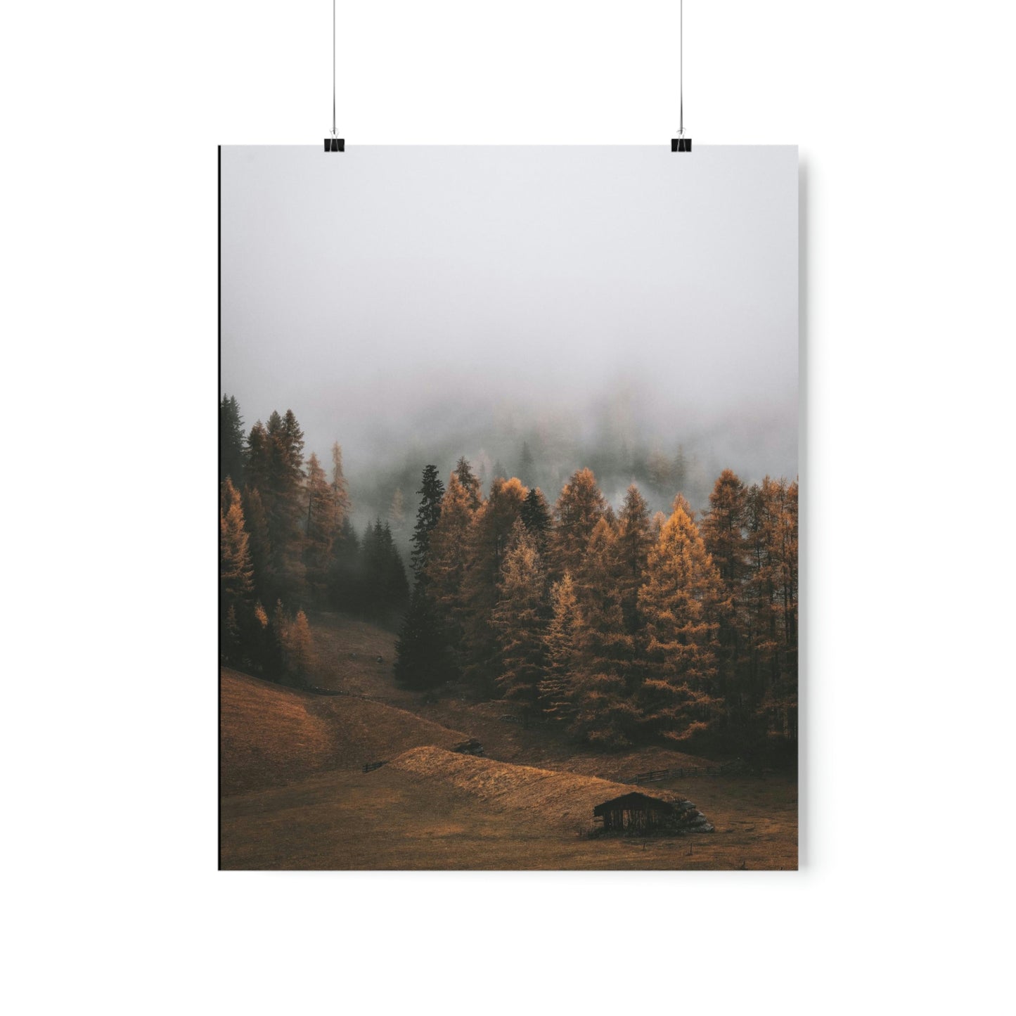 Smokey Mountains, Forest, Fog - Premium Matte Vertical Posters