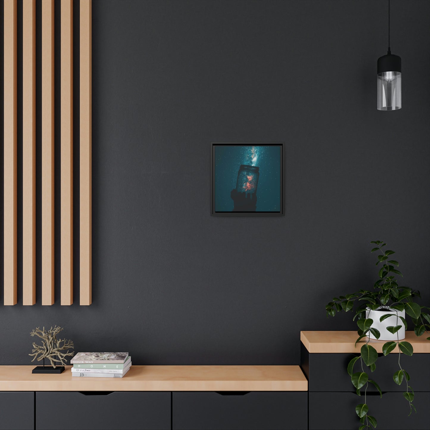 Star Catcher - Matte Canvas, Black Frame