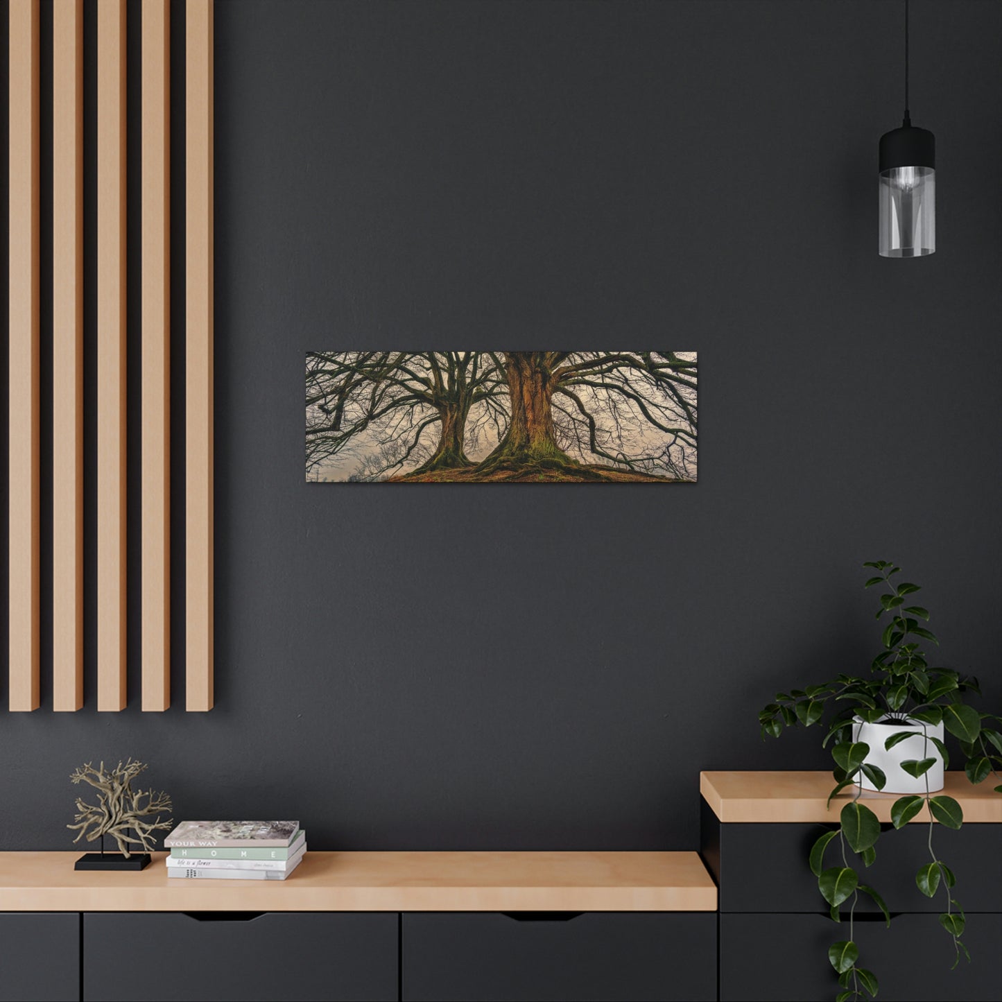 Dark Trees - Nature, Trees, Dark Canvas Gallery Wraps