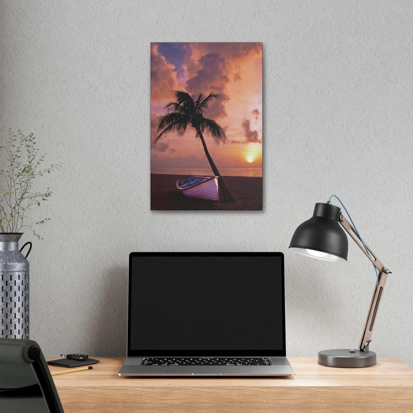 Beach Sunset Polyester Canvas