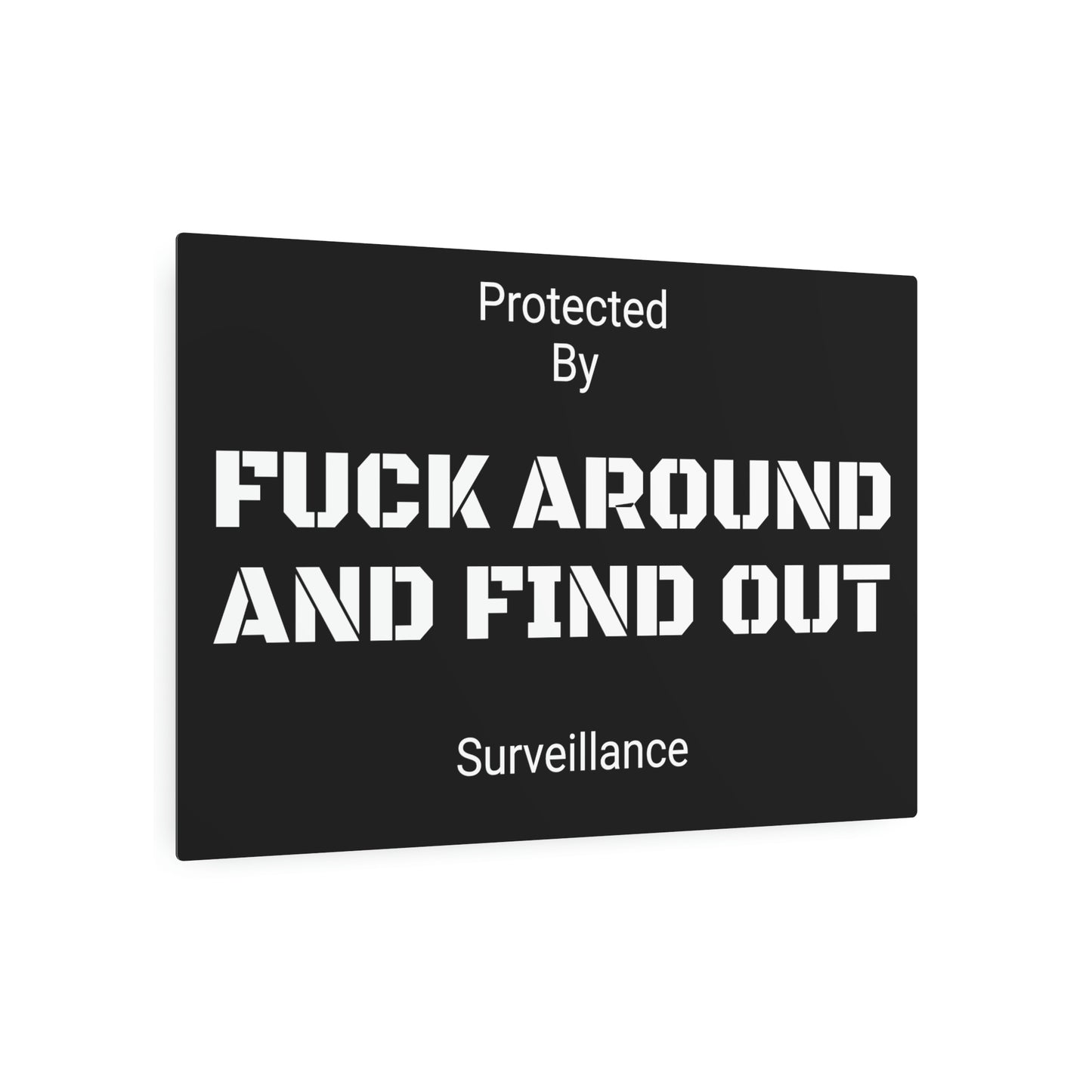 F*** Around and Find out Security Sign - Metal Sign