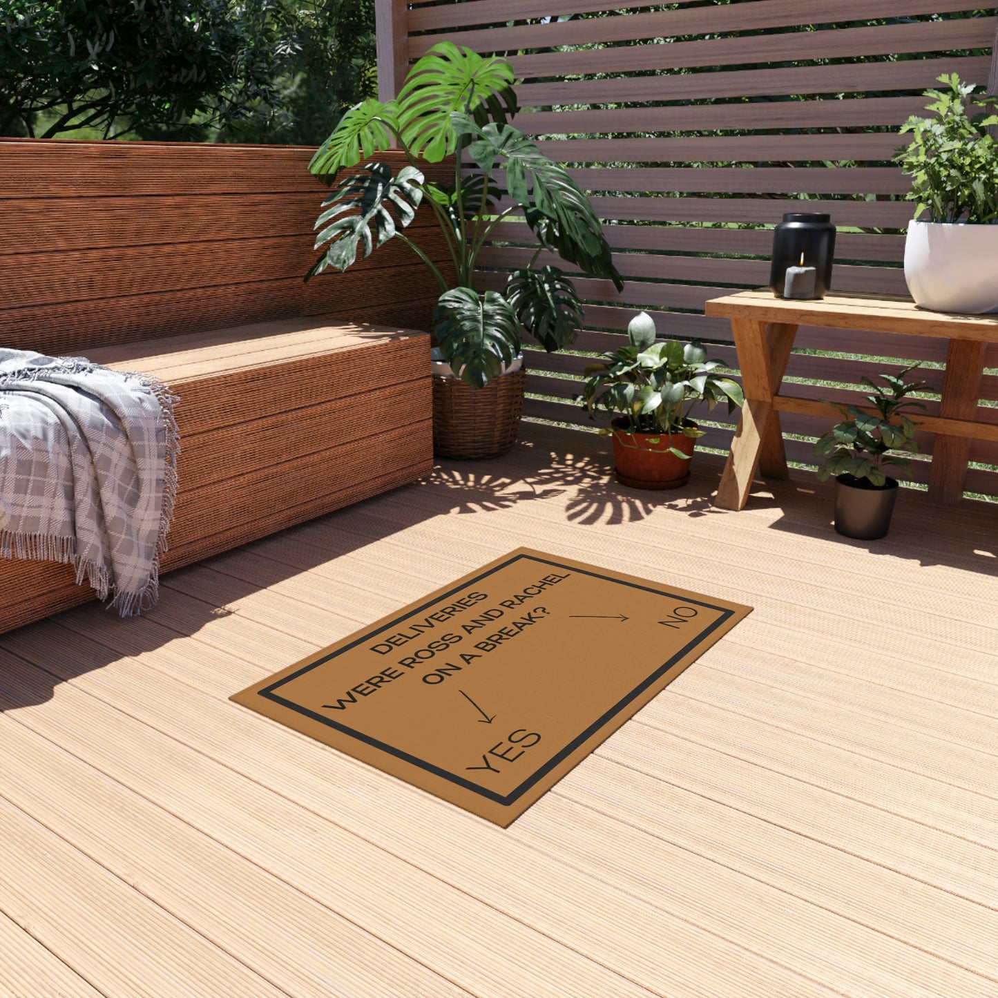 On a Break - Outdoor Rug (light brown)