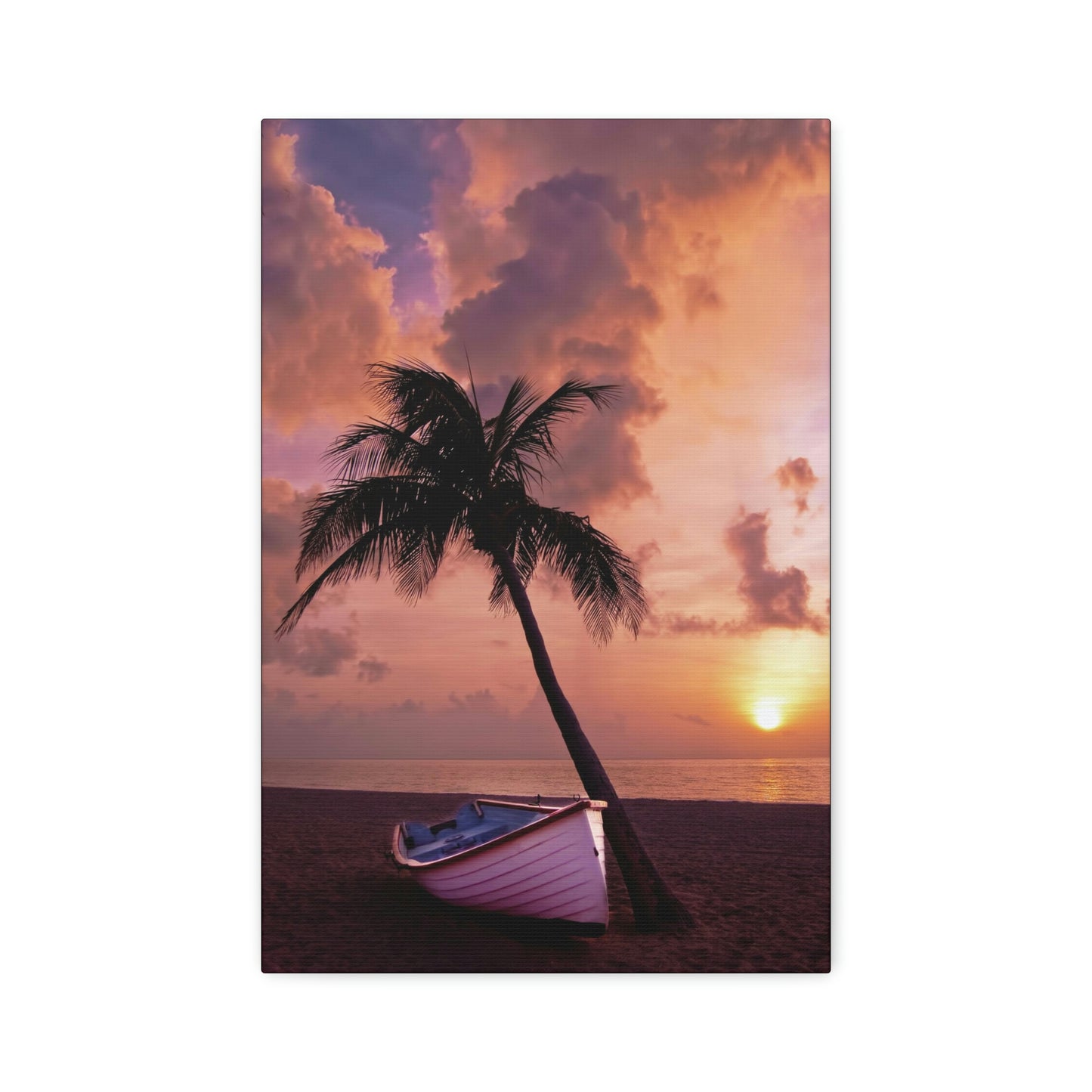 Beach Sunset Polyester Canvas