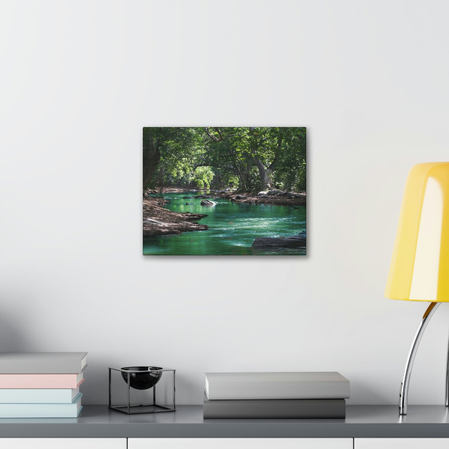 Scenic River - Forest - Canvas Gallery Wraps