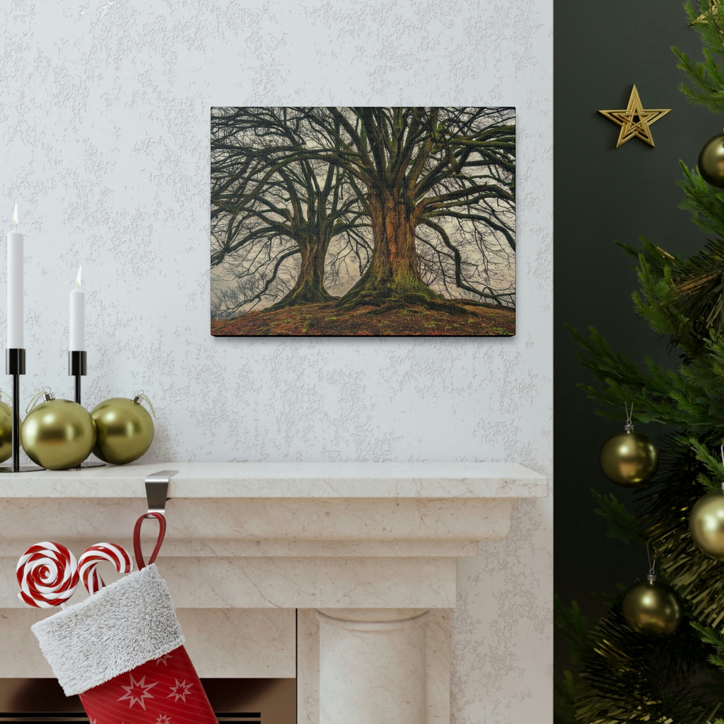 Dark Trees - Nature, Trees, Dark Canvas Gallery Wraps