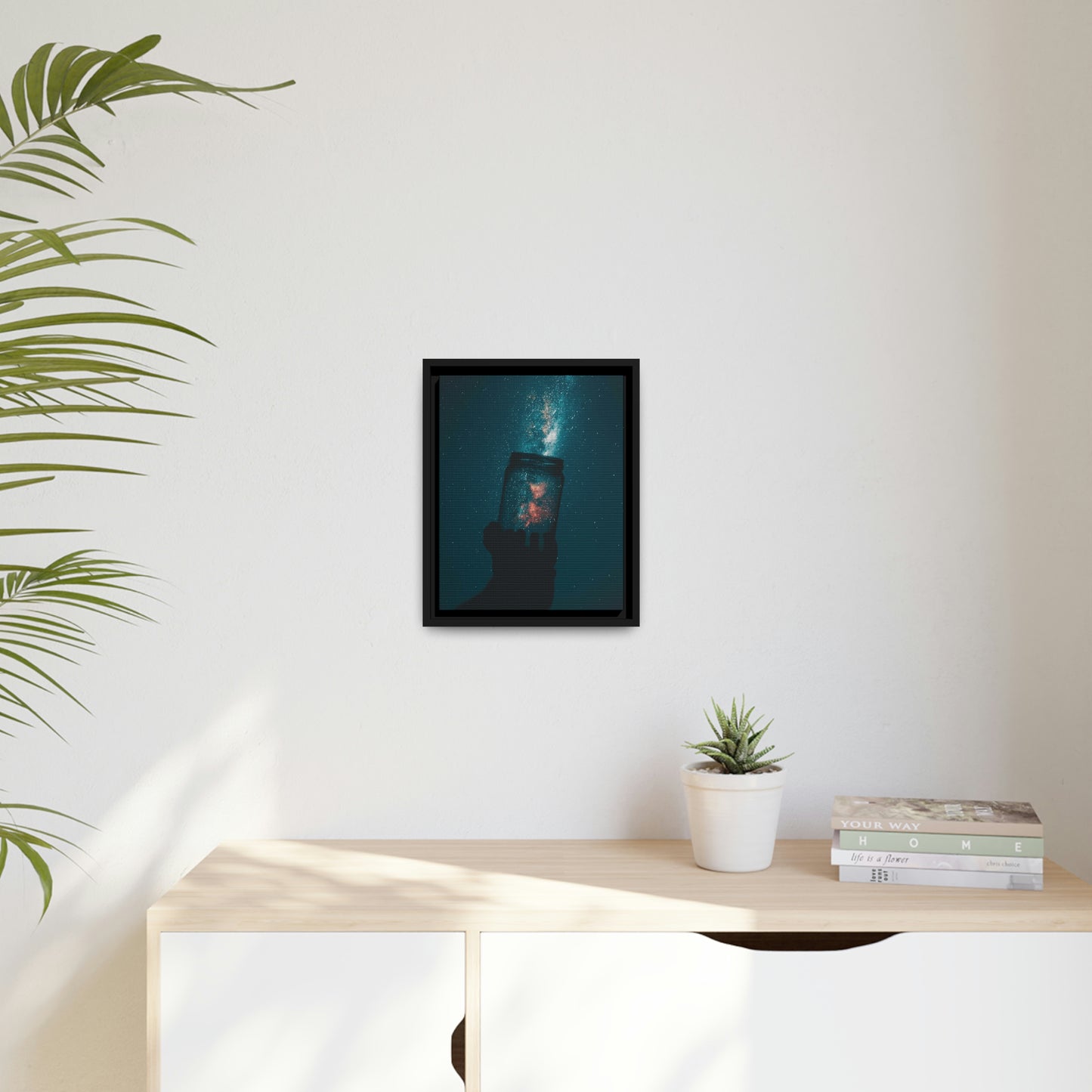 Star Catcher - Matte Canvas, Black Frame