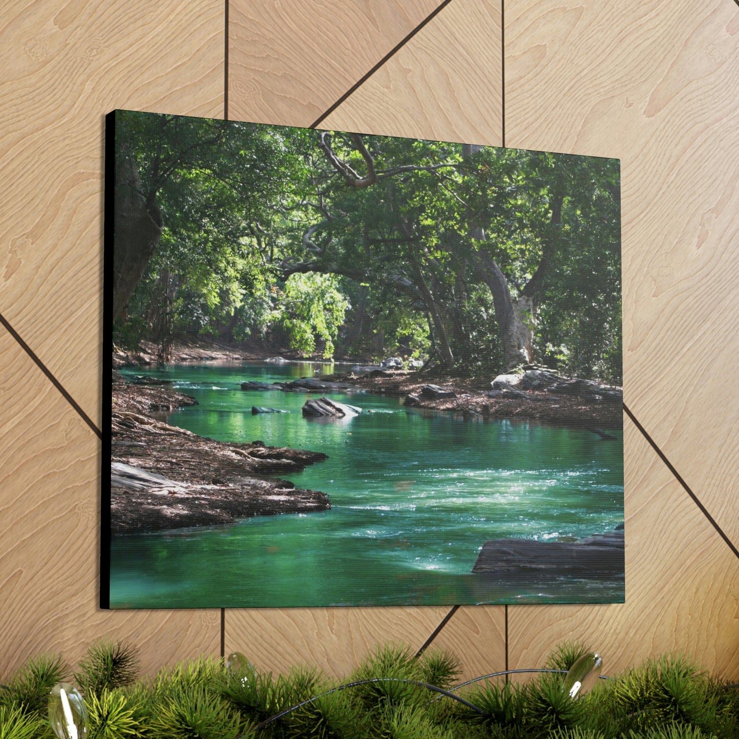 Scenic River - Forest - Canvas Gallery Wraps