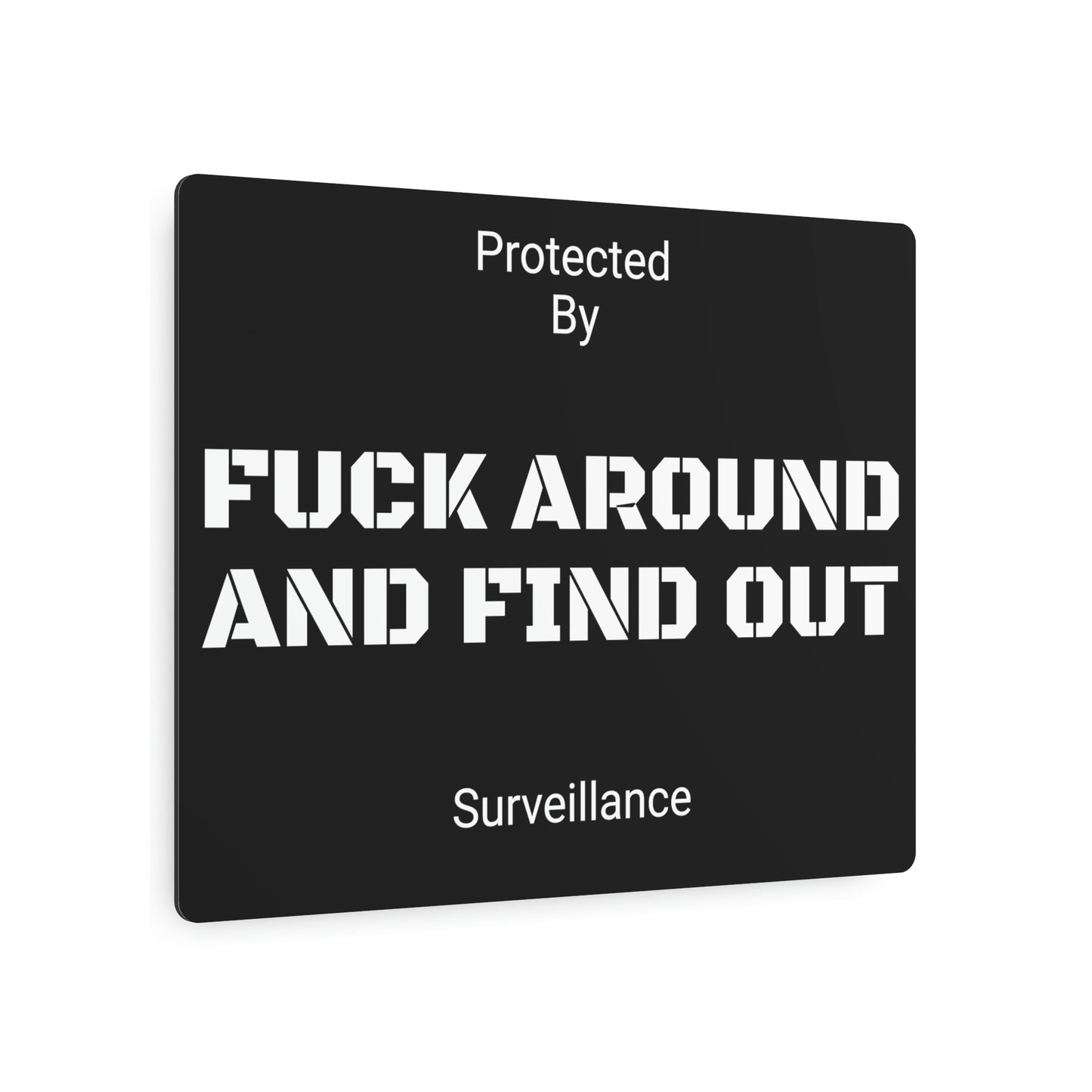 F*** Around and Find out Security Sign - Metal Sign