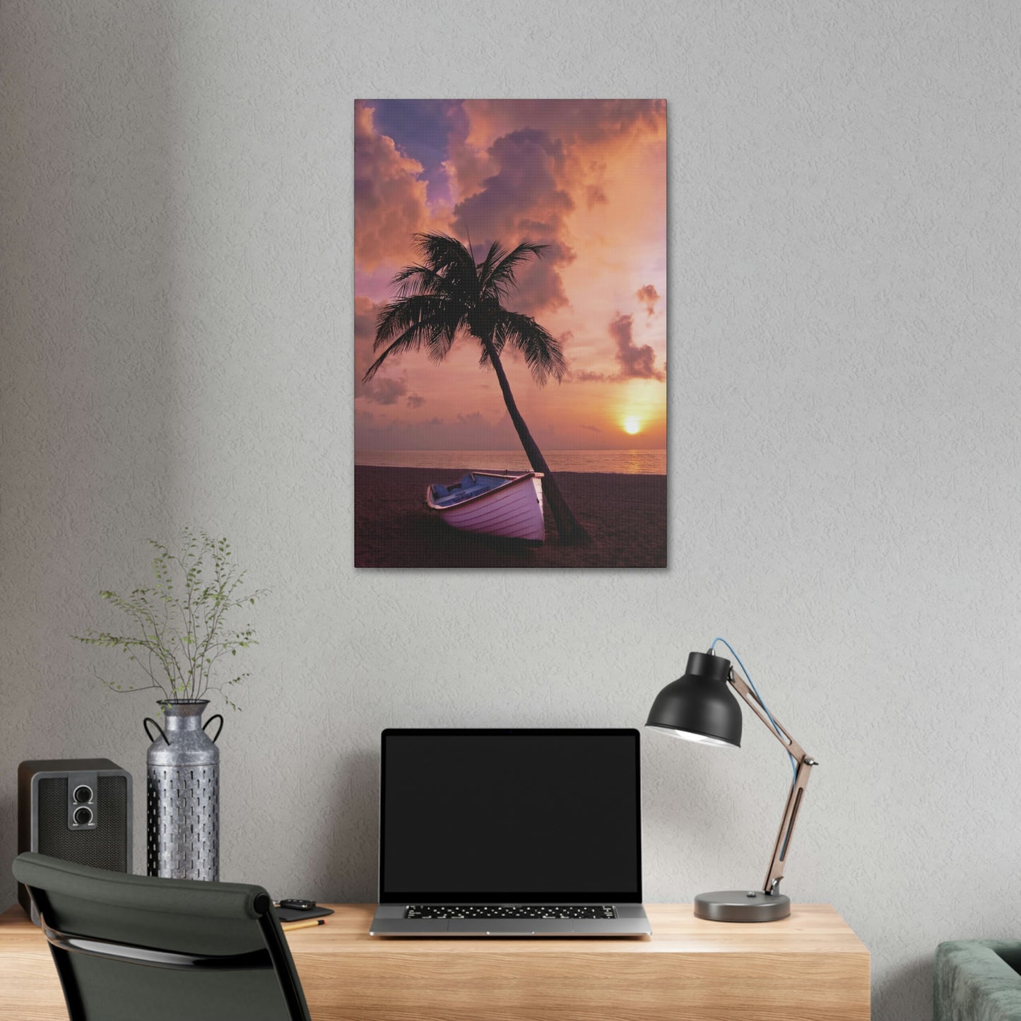 Beach Sunset Polyester Canvas